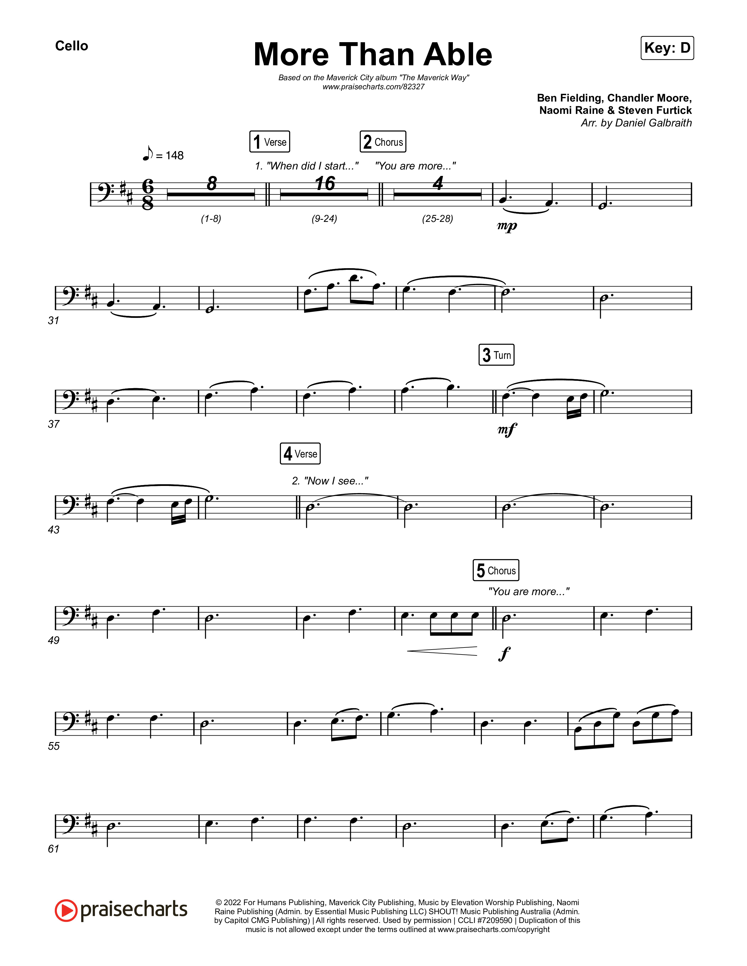 More Than Able Cello (Maverick City Music / Tasha Cobbs Leonard)