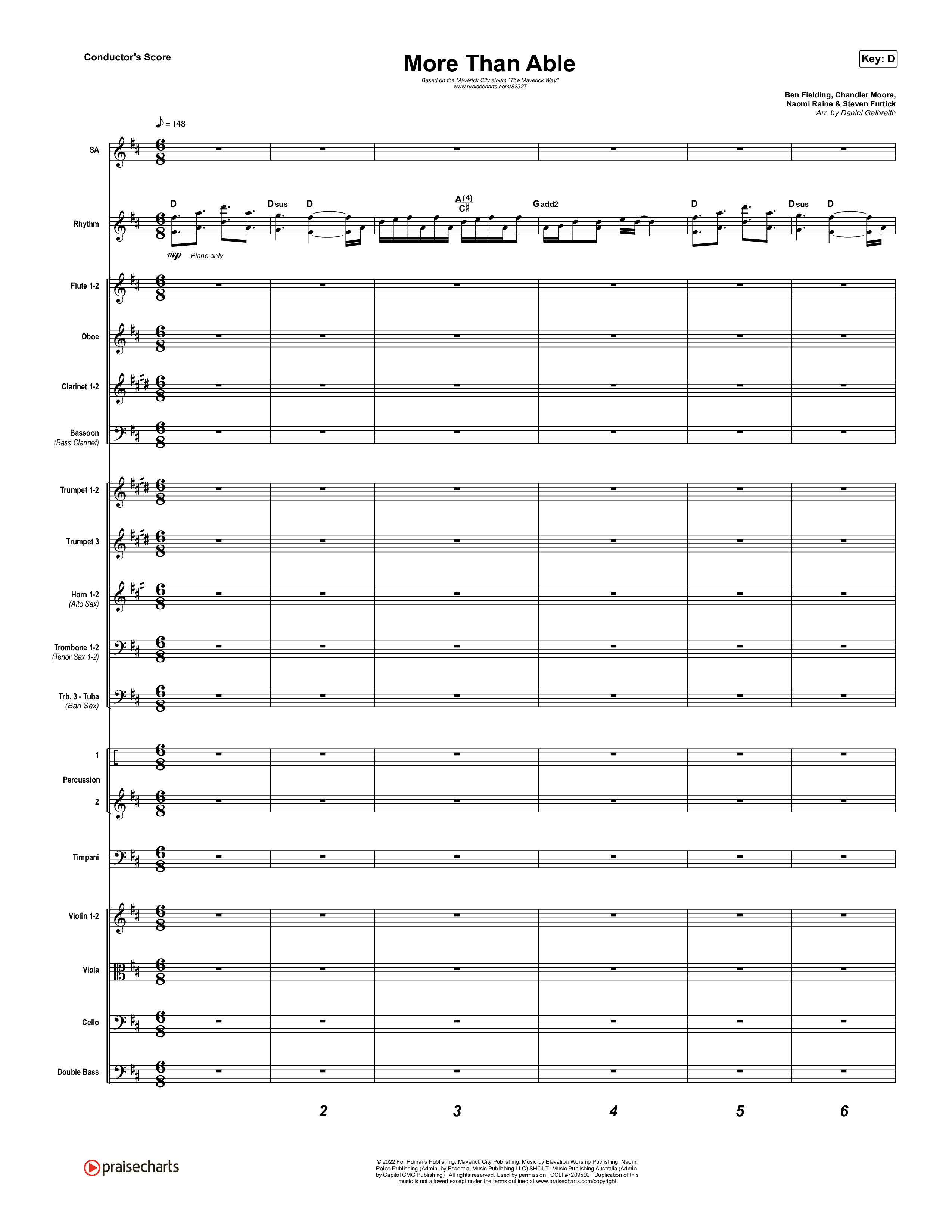 More Than Able Conductor's Score (Maverick City Music / Tasha Cobbs Leonard)