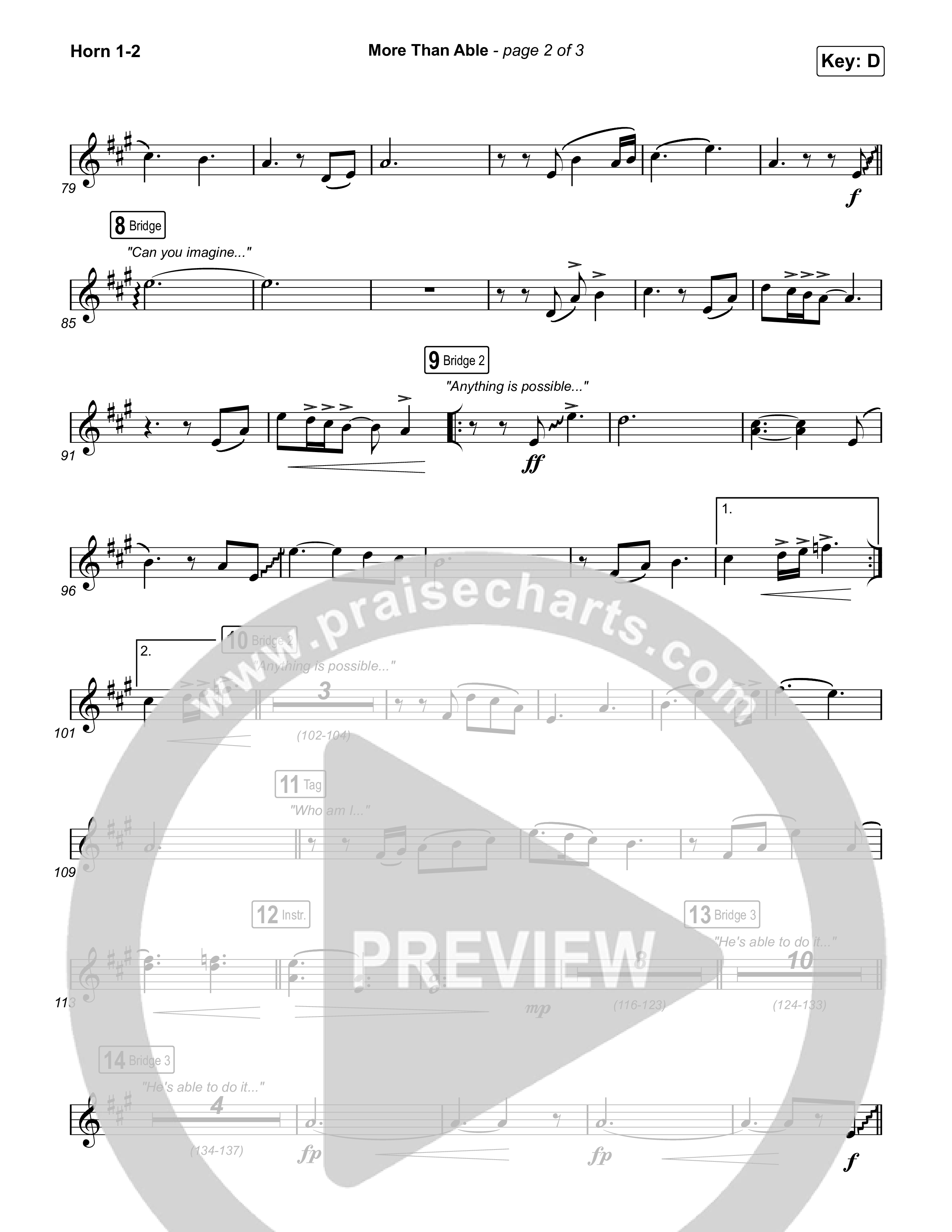 More Than Able French Horn 1,2 (Maverick City Music / Tasha Cobbs Leonard)