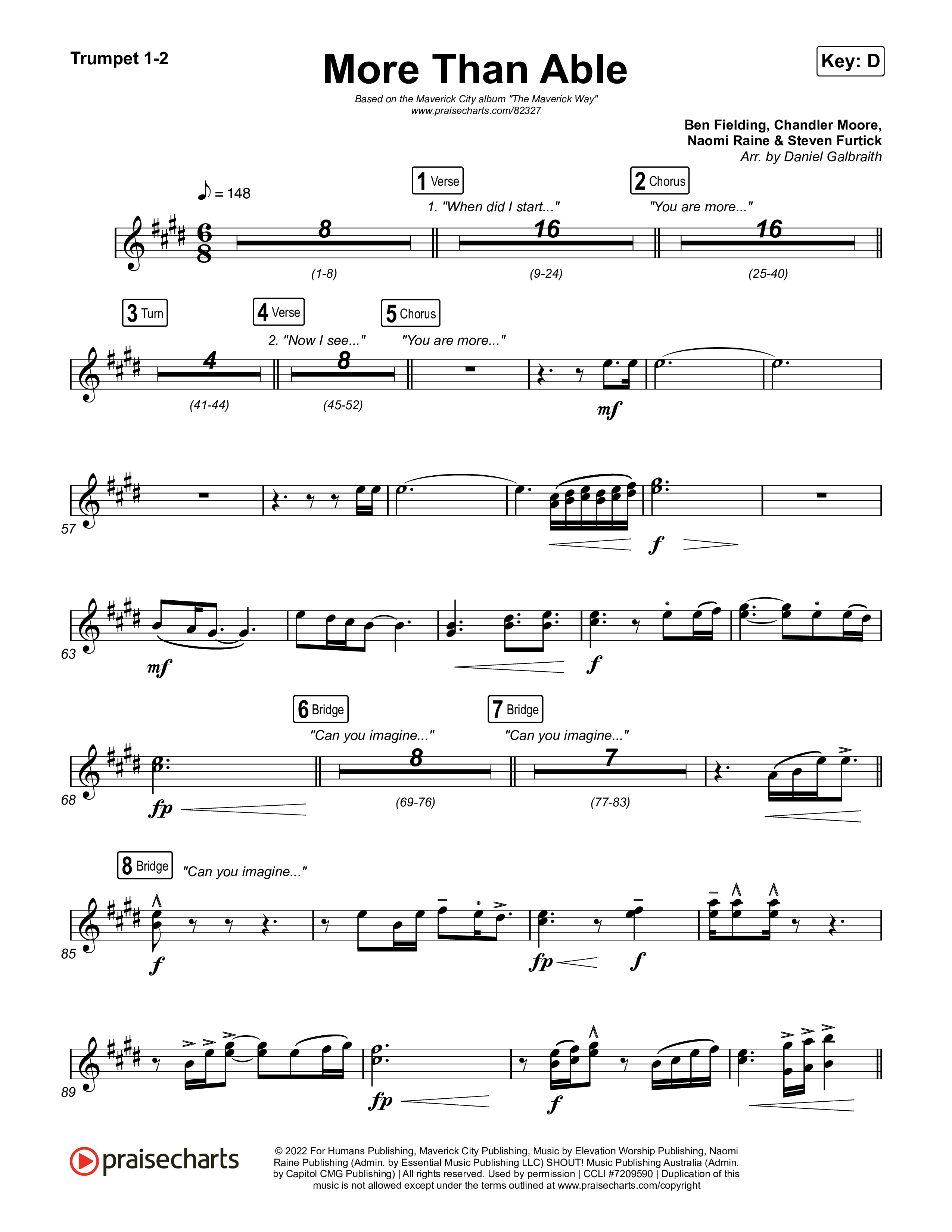 More Than Able Trumpet 1,2 (Maverick City Music / Tasha Cobbs Leonard)