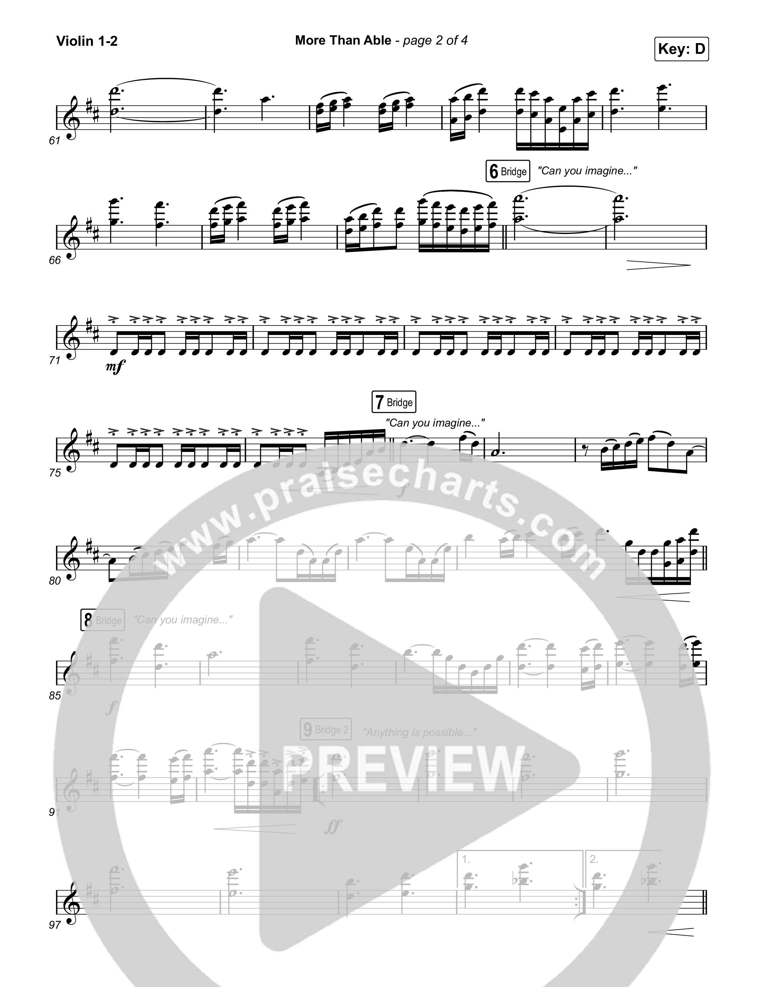 More Than Able Violin 1,2 (Maverick City Music / Tasha Cobbs Leonard)