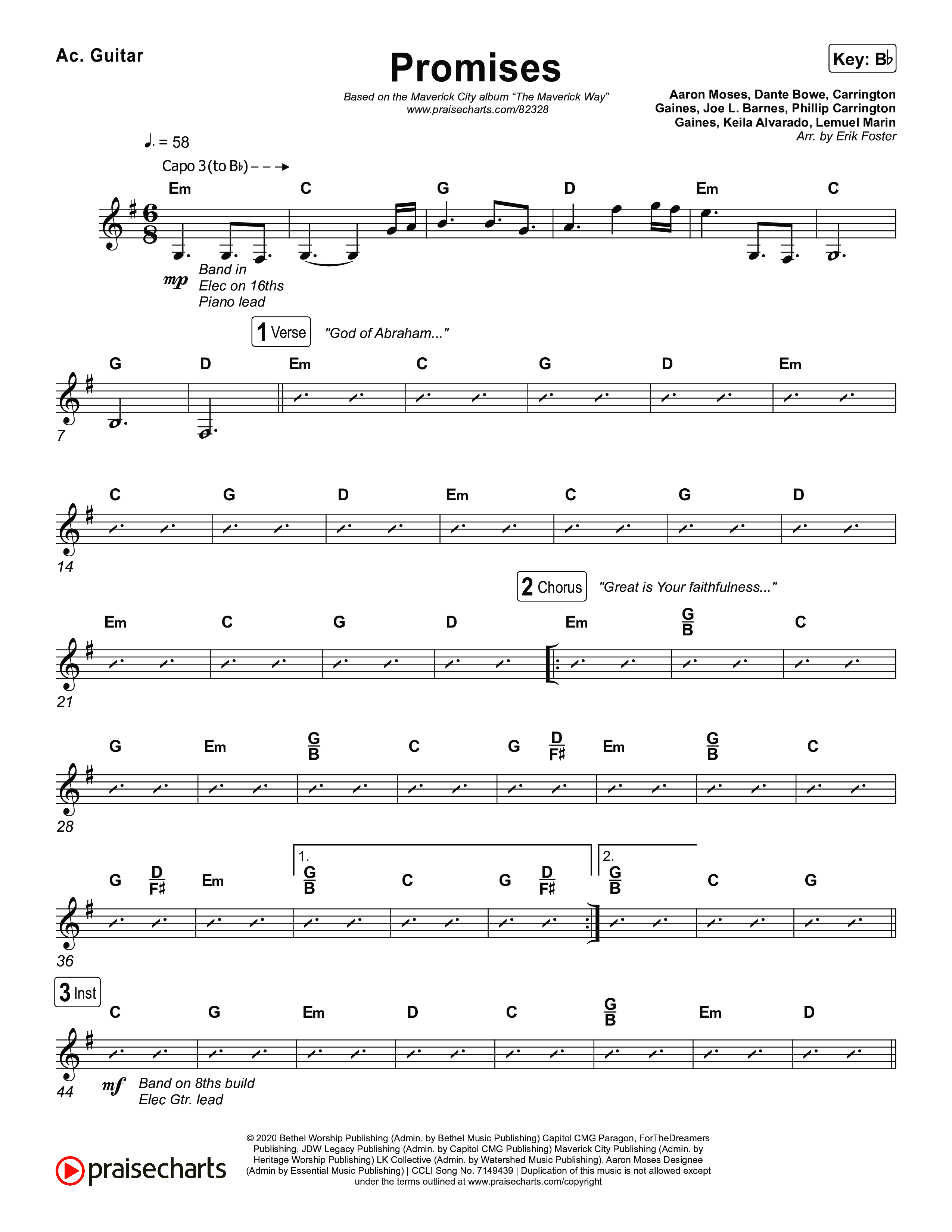 Promises Acoustic Guitar (Maverick City Music)