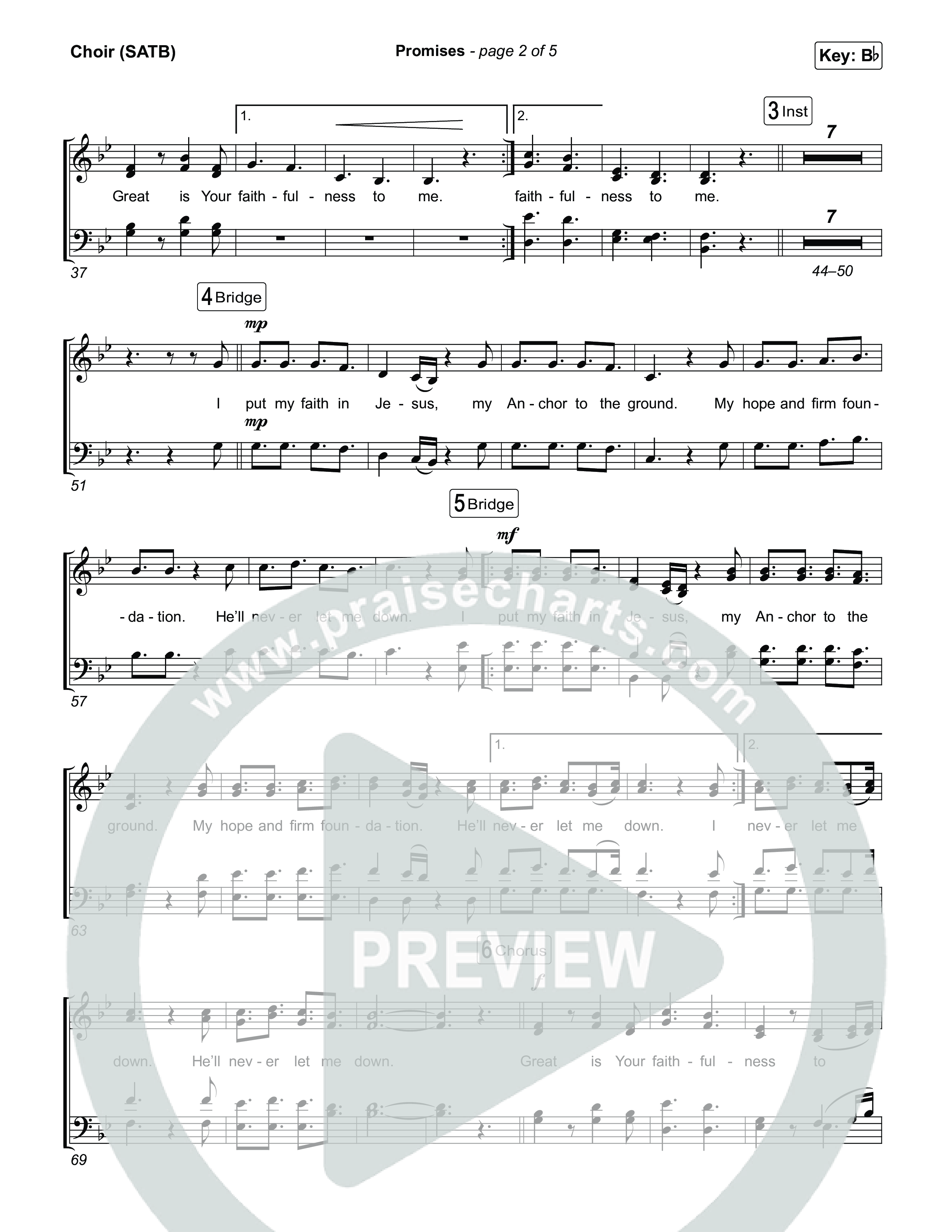 Promises Choir Sheet (SATB) (Maverick City Music)