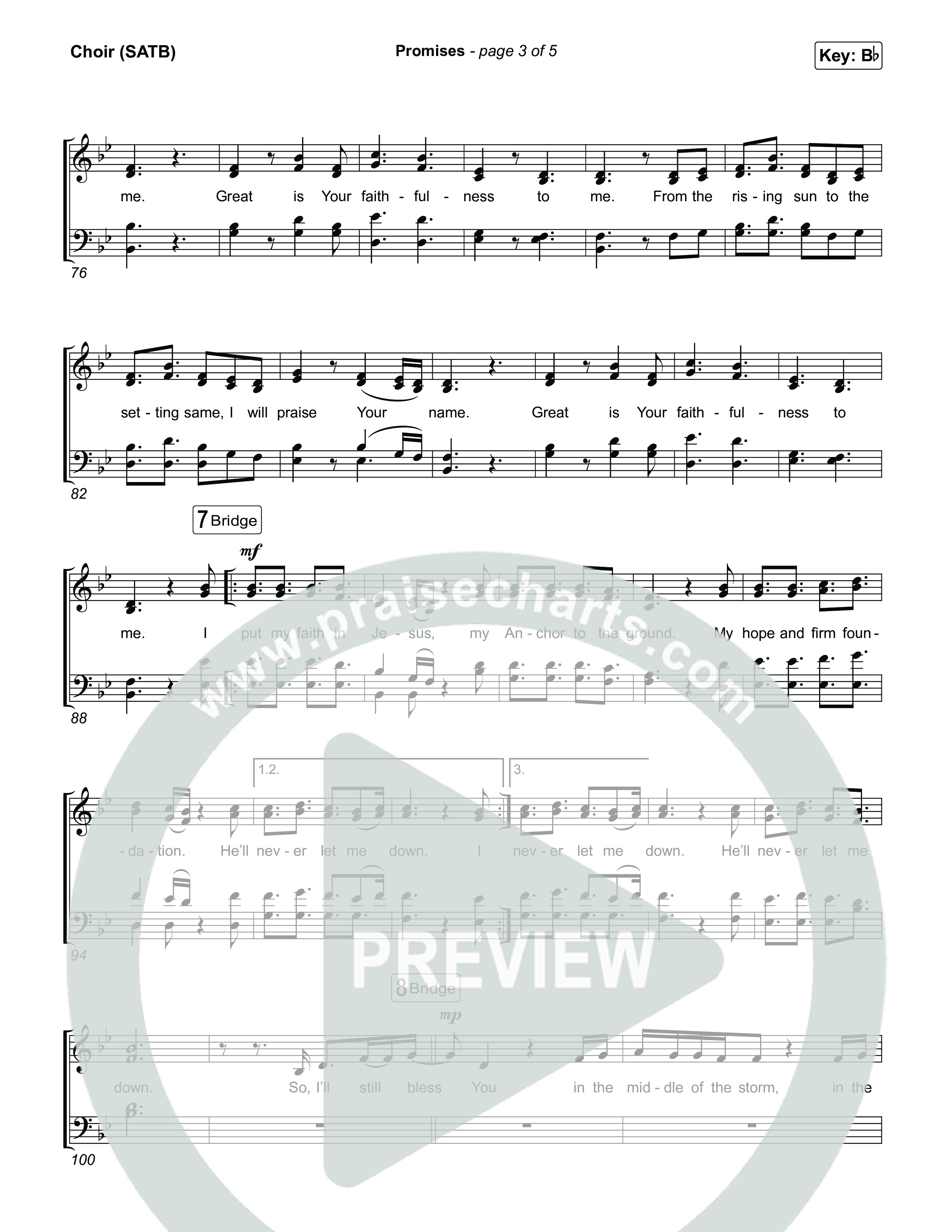 Promises Choir Sheet (SATB) (Maverick City Music)
