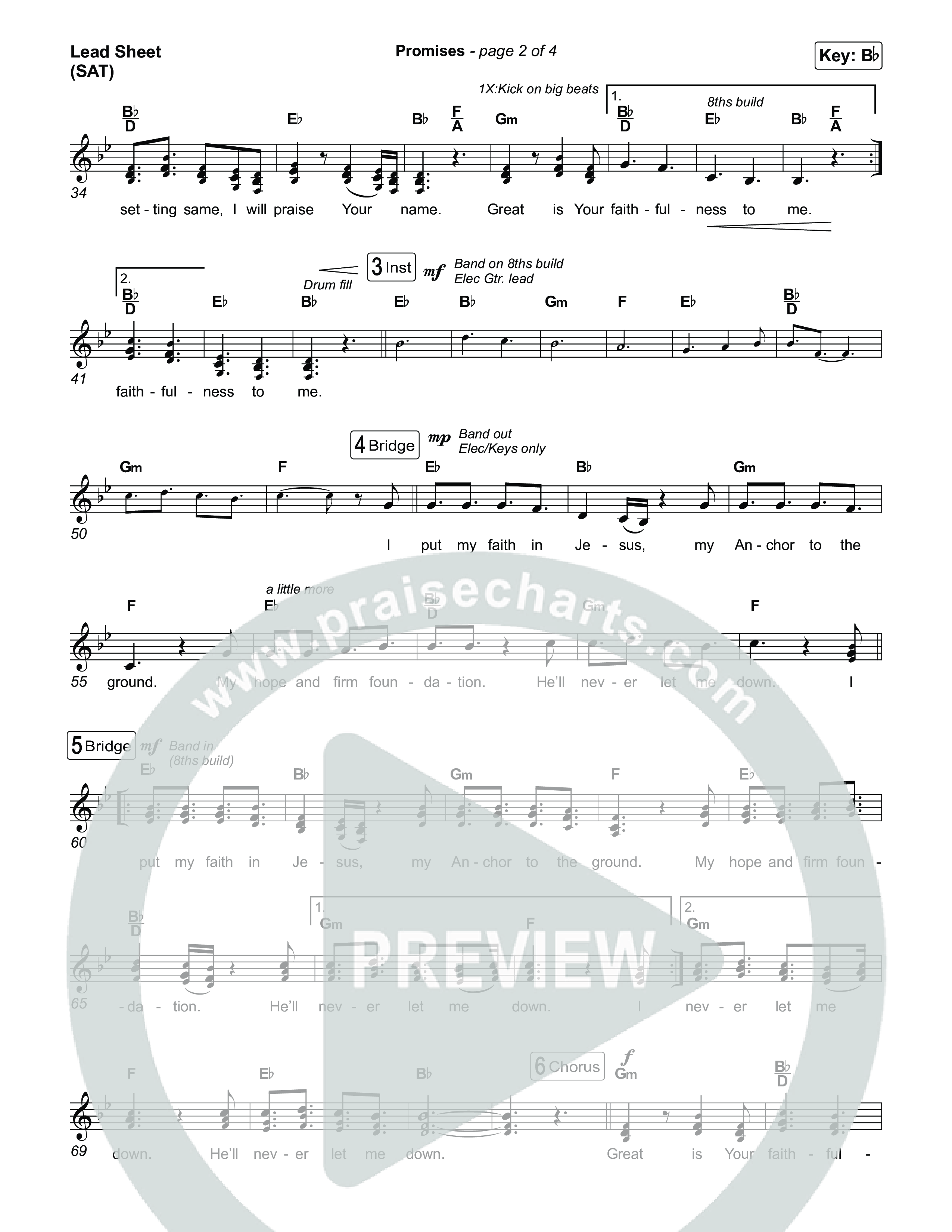 Promises Lead Sheet (SAT) (Maverick City Music)