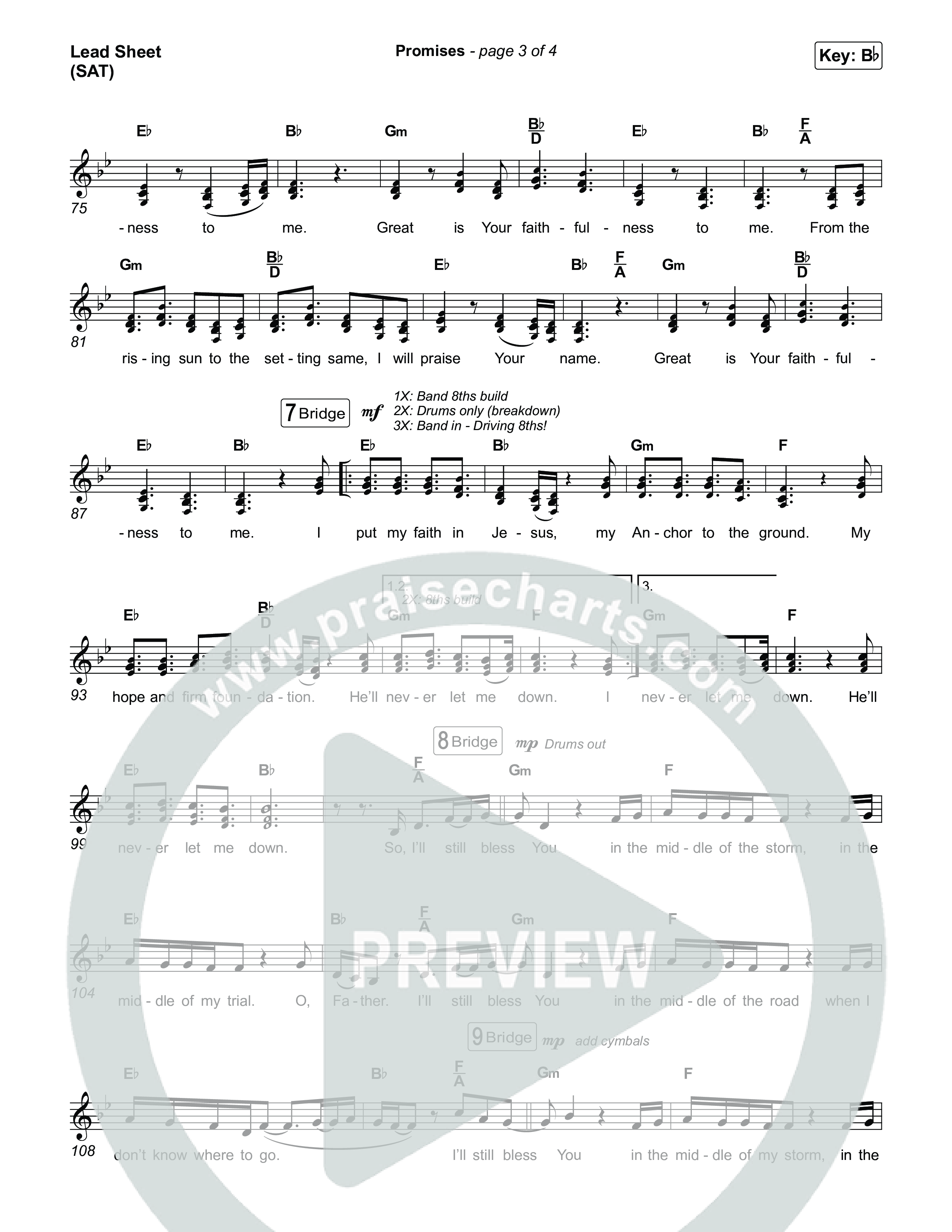 Promises Lead Sheet (SAT) (Maverick City Music)