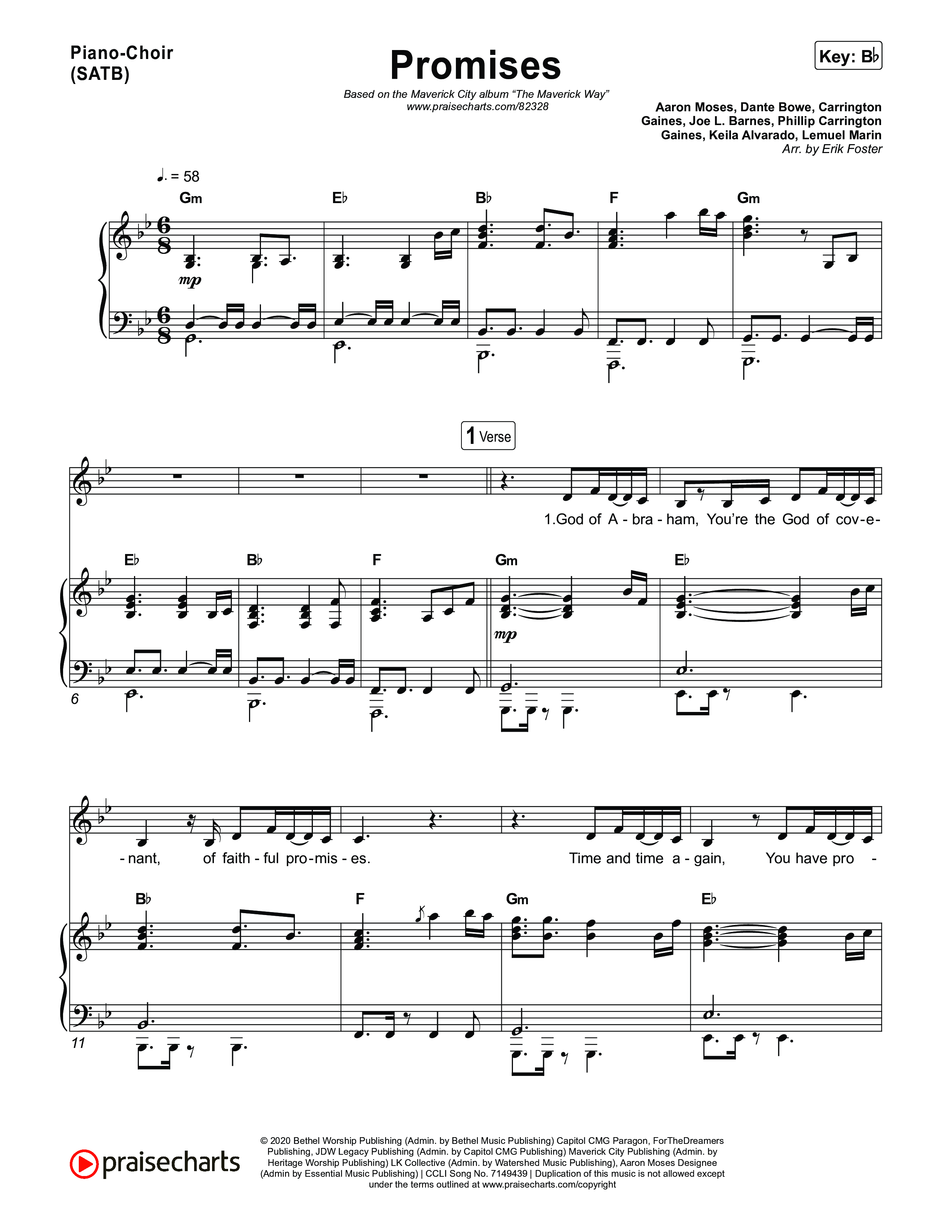 Promises Piano/Vocal Pack (Maverick City Music)