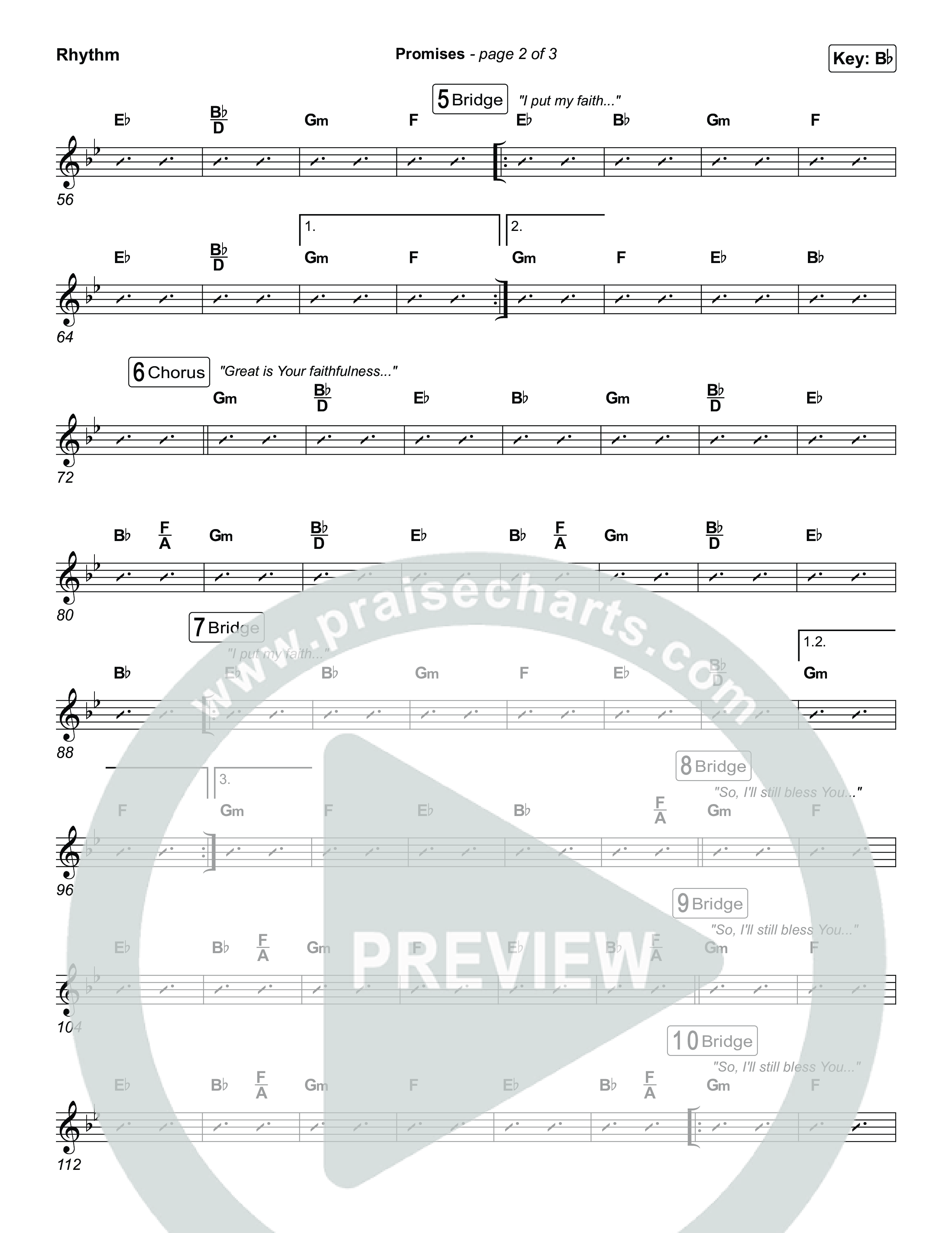 Promises Rhythm Chart (Maverick City Music)