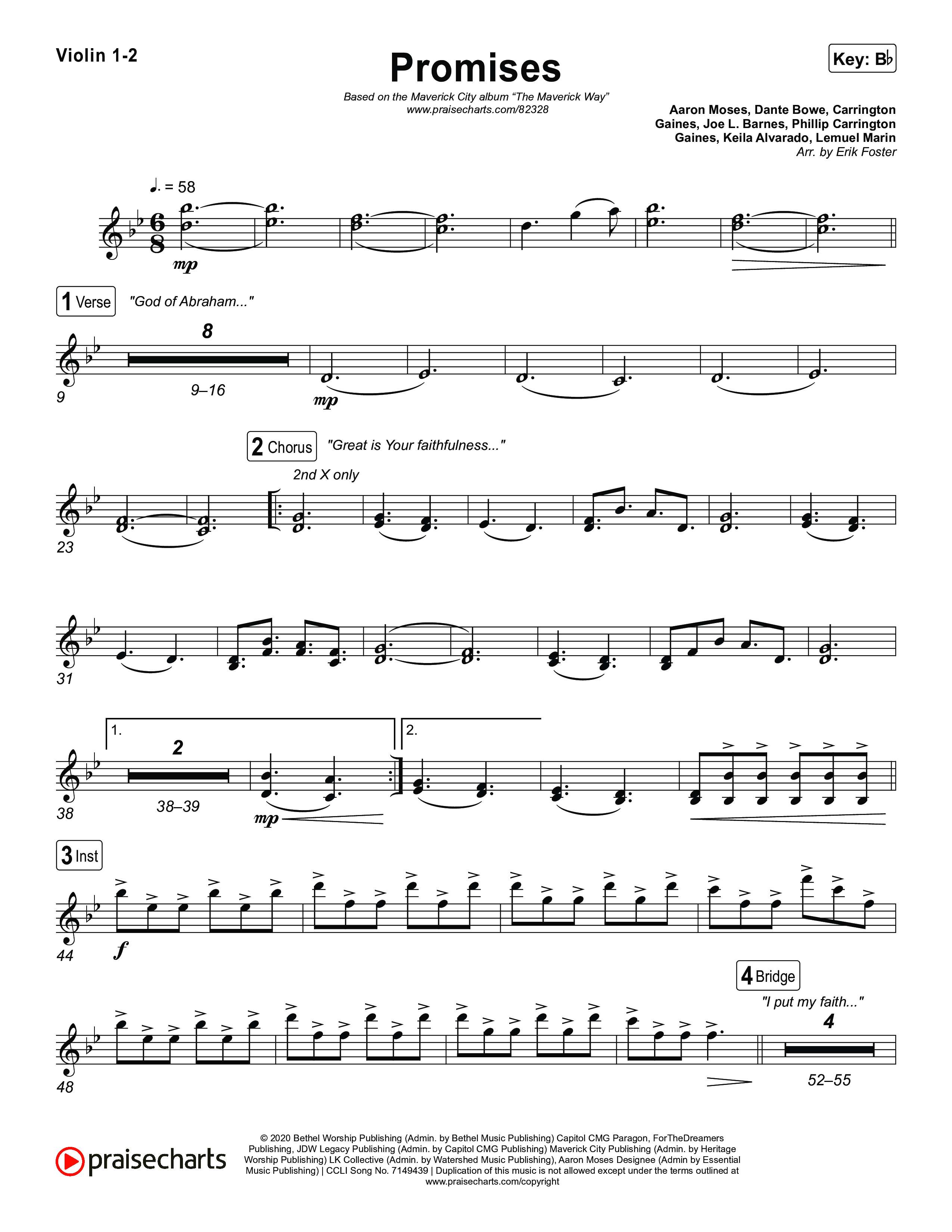 Promises Violin 1,2 (Maverick City Music)