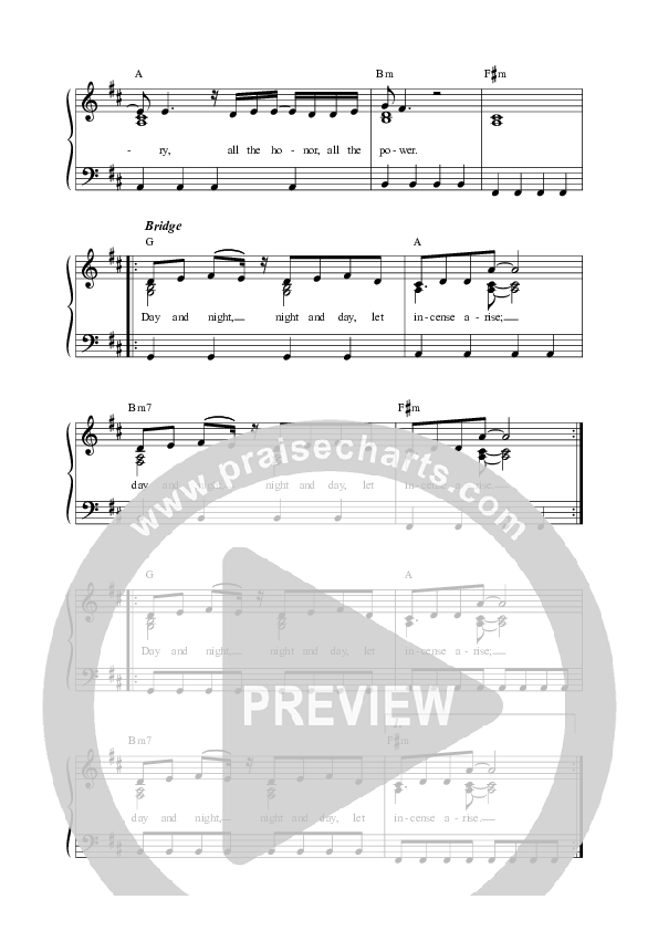 Worthy Of It All (Live) Lead Sheet Melody (Village Lights)