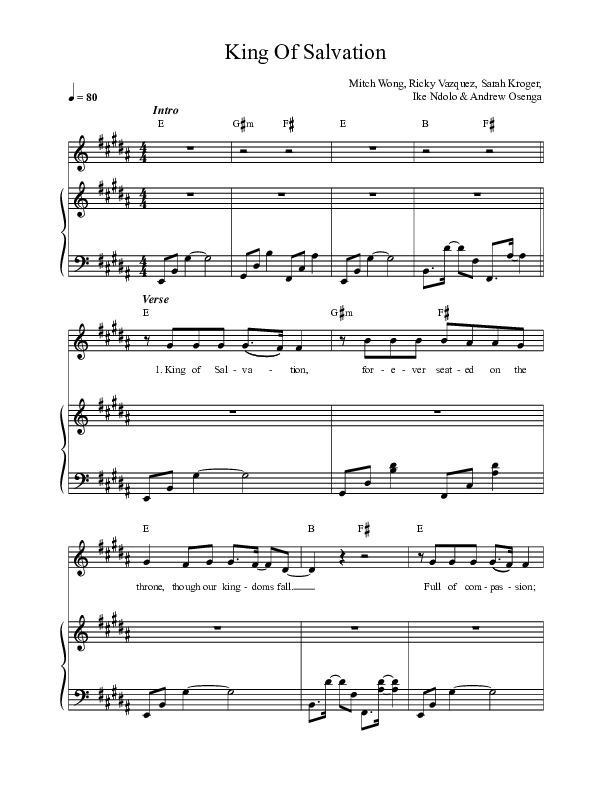 King Of Salvation Rhythm/Vocal (Village Lights / Ricky Vazquez)