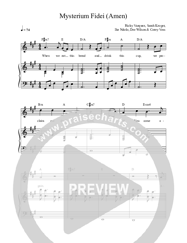 Mysterium Fidei - Amen Rhythm/Vocal (Village Lights / Dee Wilson / Ricky Vazquez)