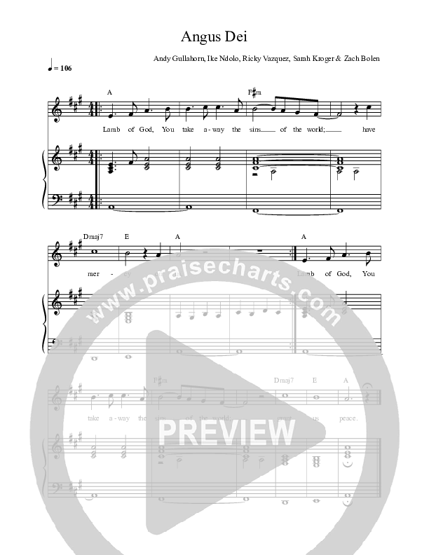 Agnus Dei Rhythm/Vocal (Village Lights / Ike Ndolo)