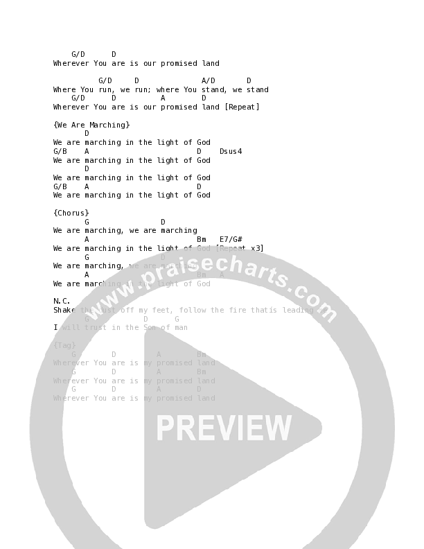 Promised Land Chord Chart (Village Lights / Ike Ndolo)