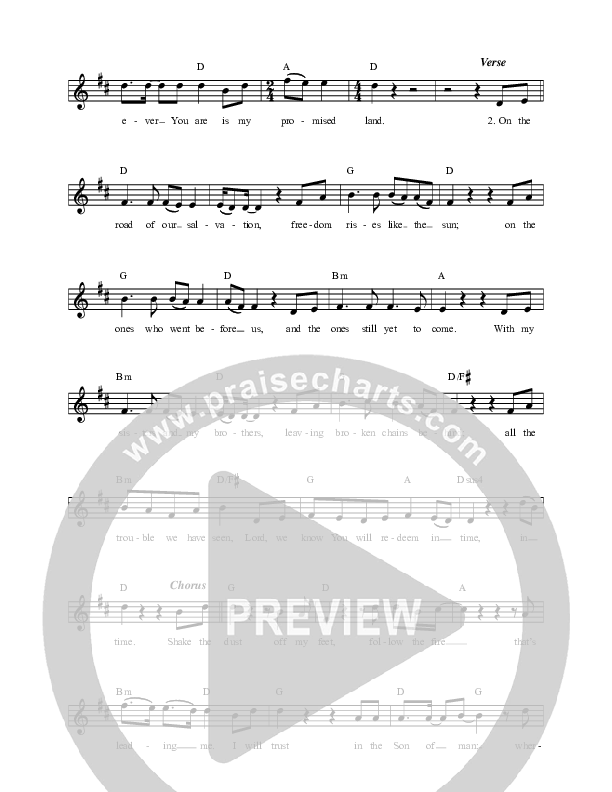 Promised Land Lead Sheet Melody (Village Lights / Ike Ndolo)