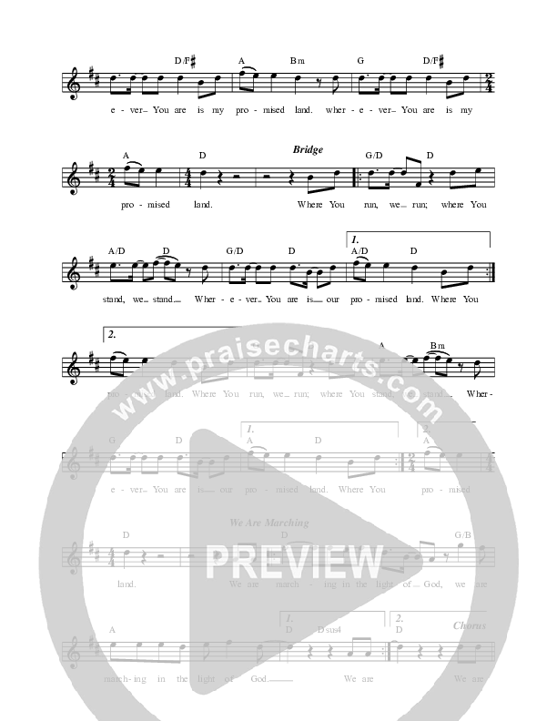 Promised Land Lead Sheet Melody (Village Lights / Ike Ndolo)