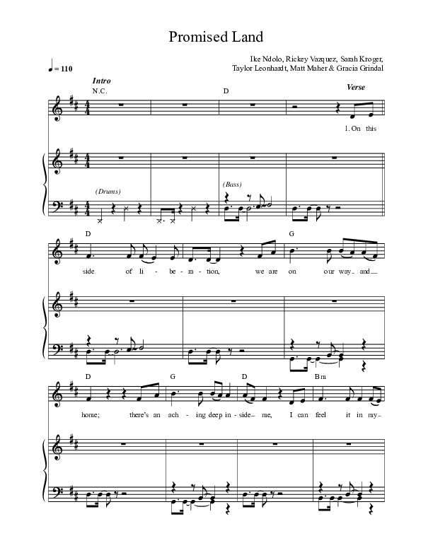 Promised Land Rhythm/Vocal (Village Lights / Ike Ndolo)