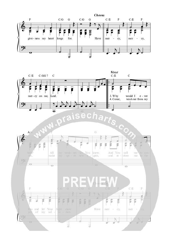 Have Mercy On Me Sheet Music PDF (Anchor Hymns / Citizens / Leslie