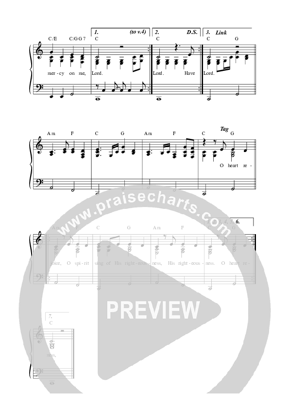 Have Mercy On Me Lead Sheet Melody (Anchor Hymns / Citizens / Leslie Jordan / Sandra McCracken)