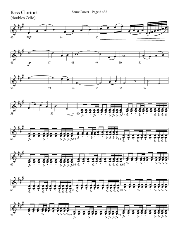 Same Power (Choral Anthem SATB) Bass Clarinet (Lifeway Choral / Arr. Bradley Knight)