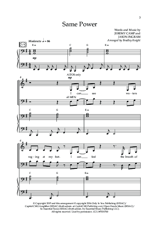 Same Power (Choral Anthem SATB) Anthem (SATB/Piano) (Lifeway Choral / Arr. Bradley Knight)
