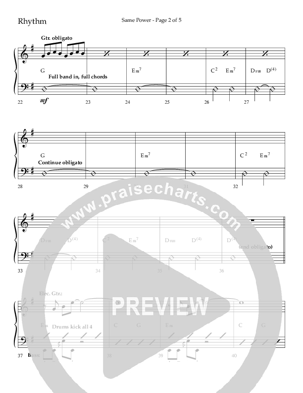 Same Power (Choral Anthem SATB) Lead Melody & Rhythm (Lifeway Choral / Arr. Bradley Knight)