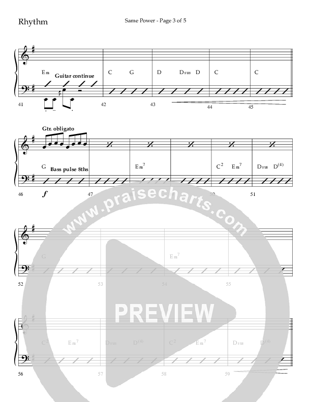 Same Power (Choral Anthem SATB) Lead Melody & Rhythm (Lifeway Choral / Arr. Bradley Knight)