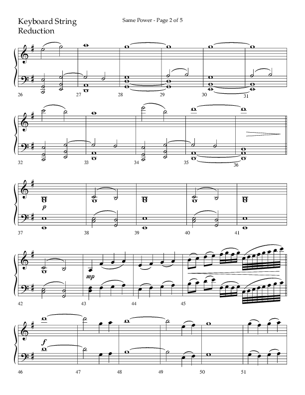 Same Power (Choral Anthem SATB) String Reduction (Lifeway Choral / Arr. Bradley Knight)