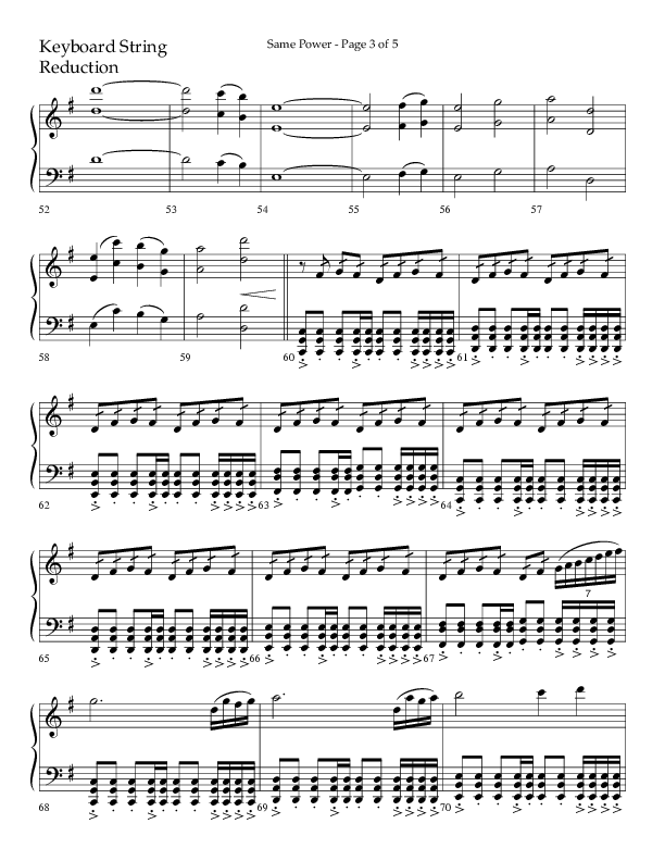 Same Power (Choral Anthem SATB) String Reduction (Lifeway Choral / Arr. Bradley Knight)
