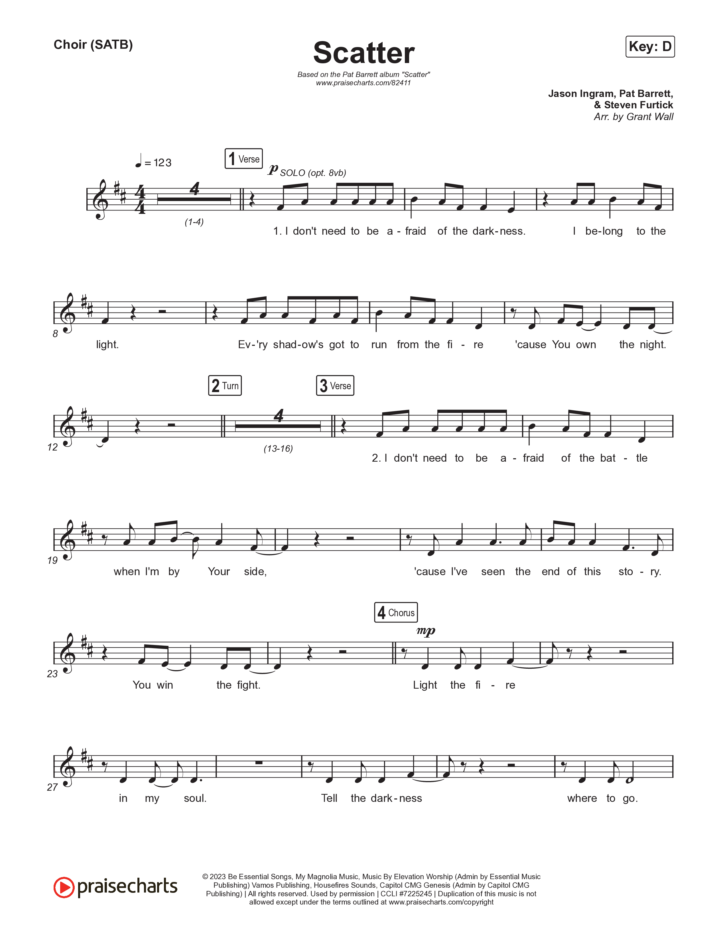 Scatter Choir Sheet (SATB) (Pat Barrett)