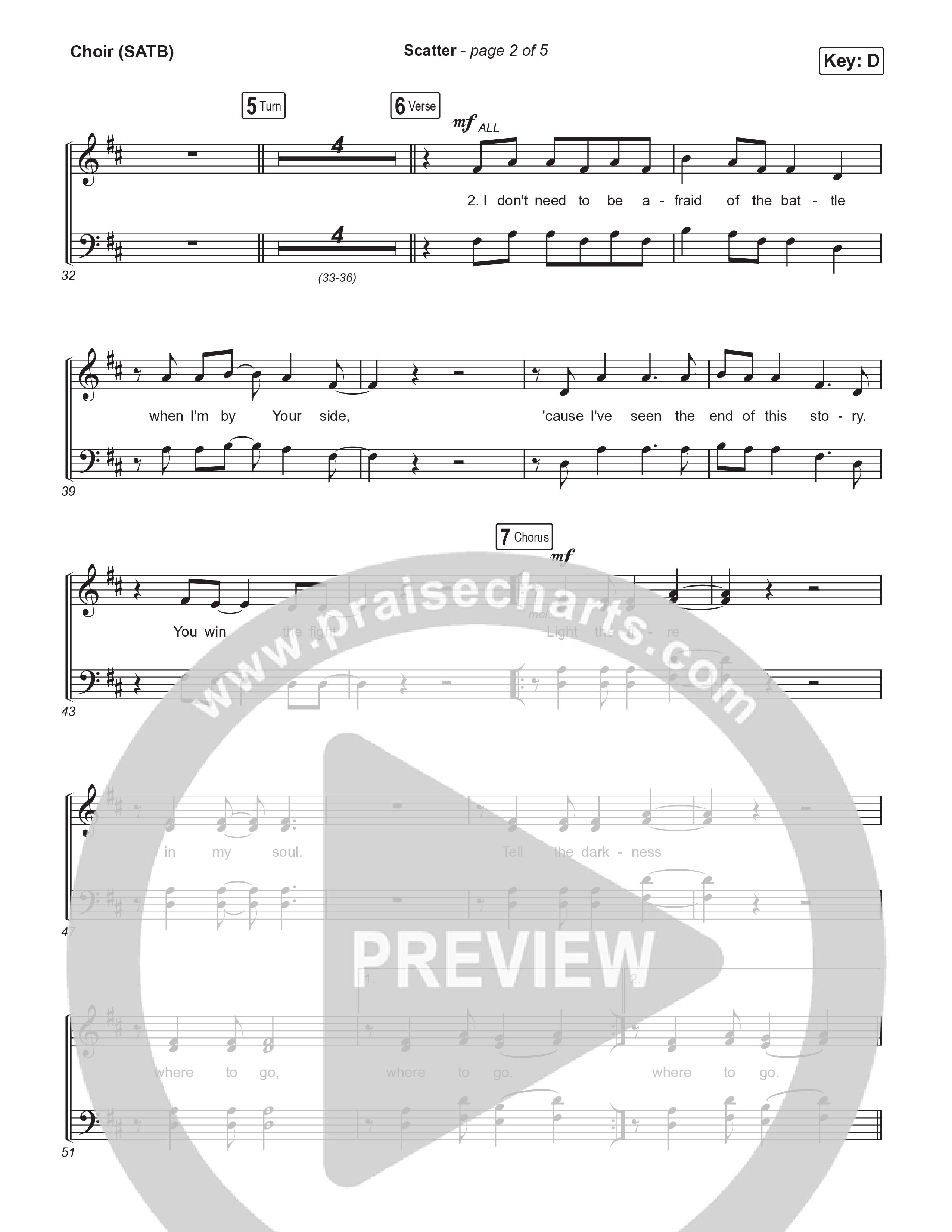 Scatter Choir Sheet (SATB) (Pat Barrett)