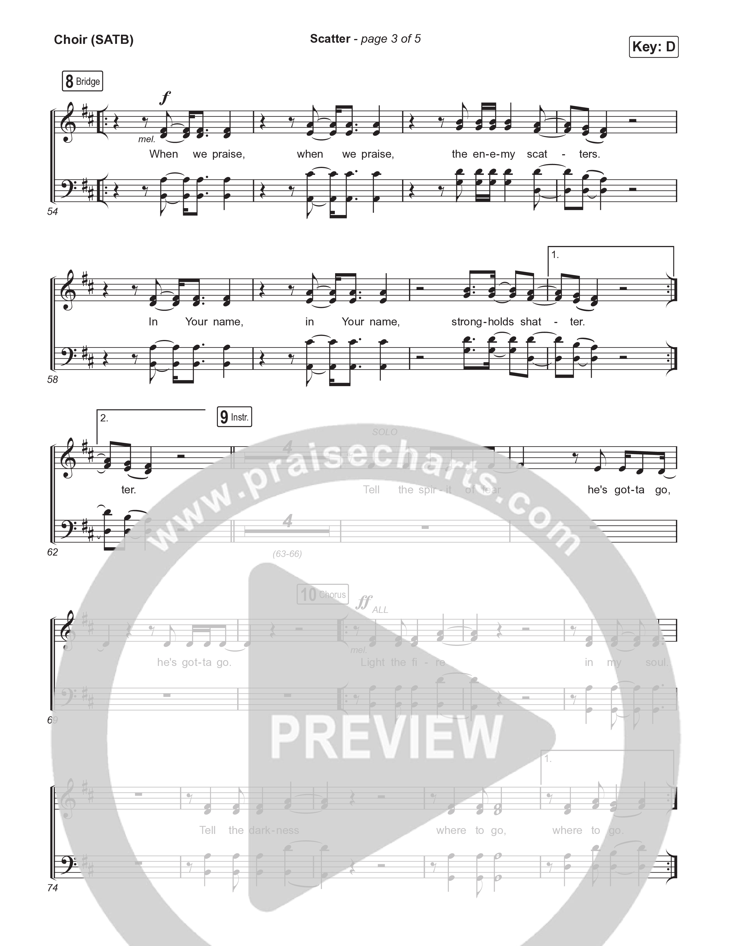 Scatter Choir Sheet (SATB) (Pat Barrett)