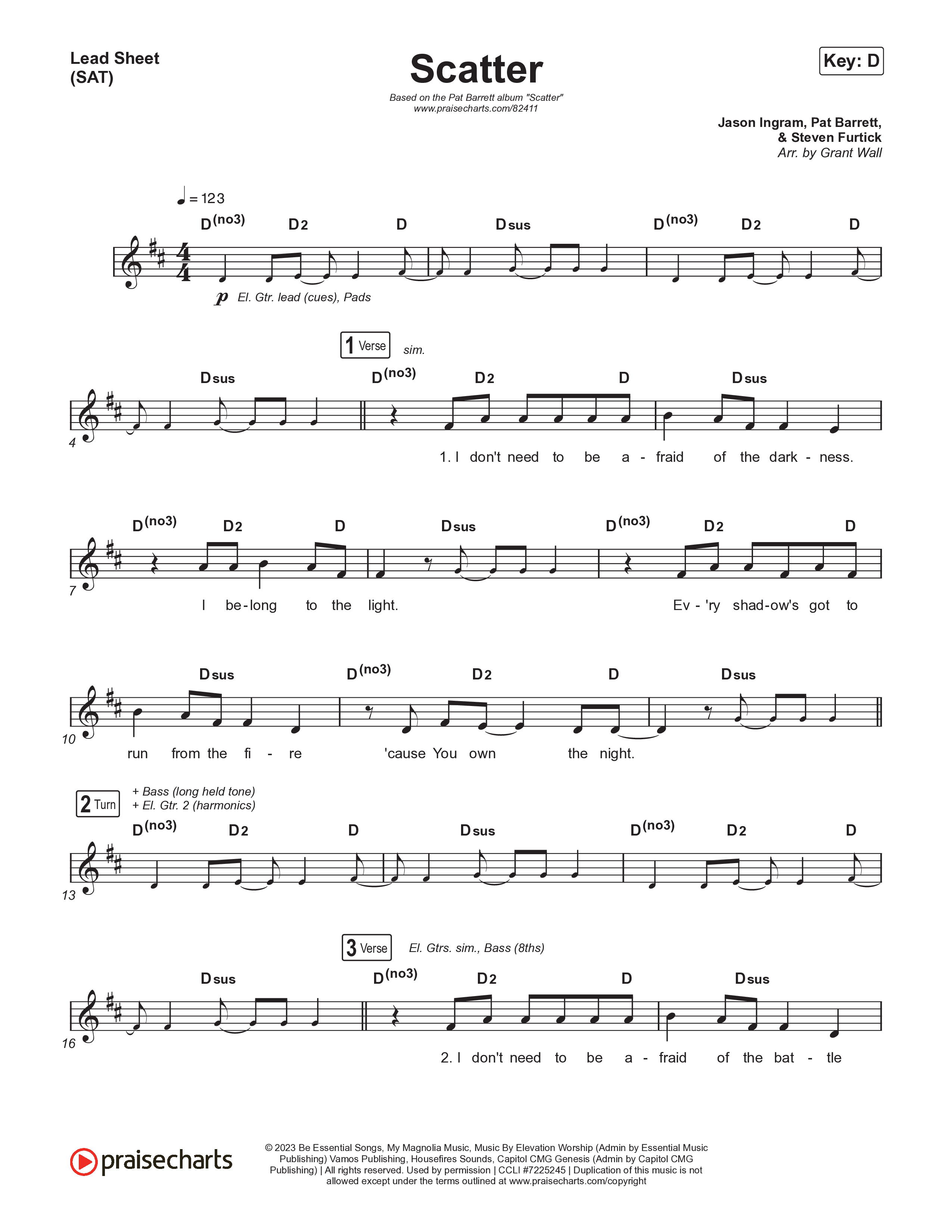 Scatter Lead Sheet (SAT) (Pat Barrett)