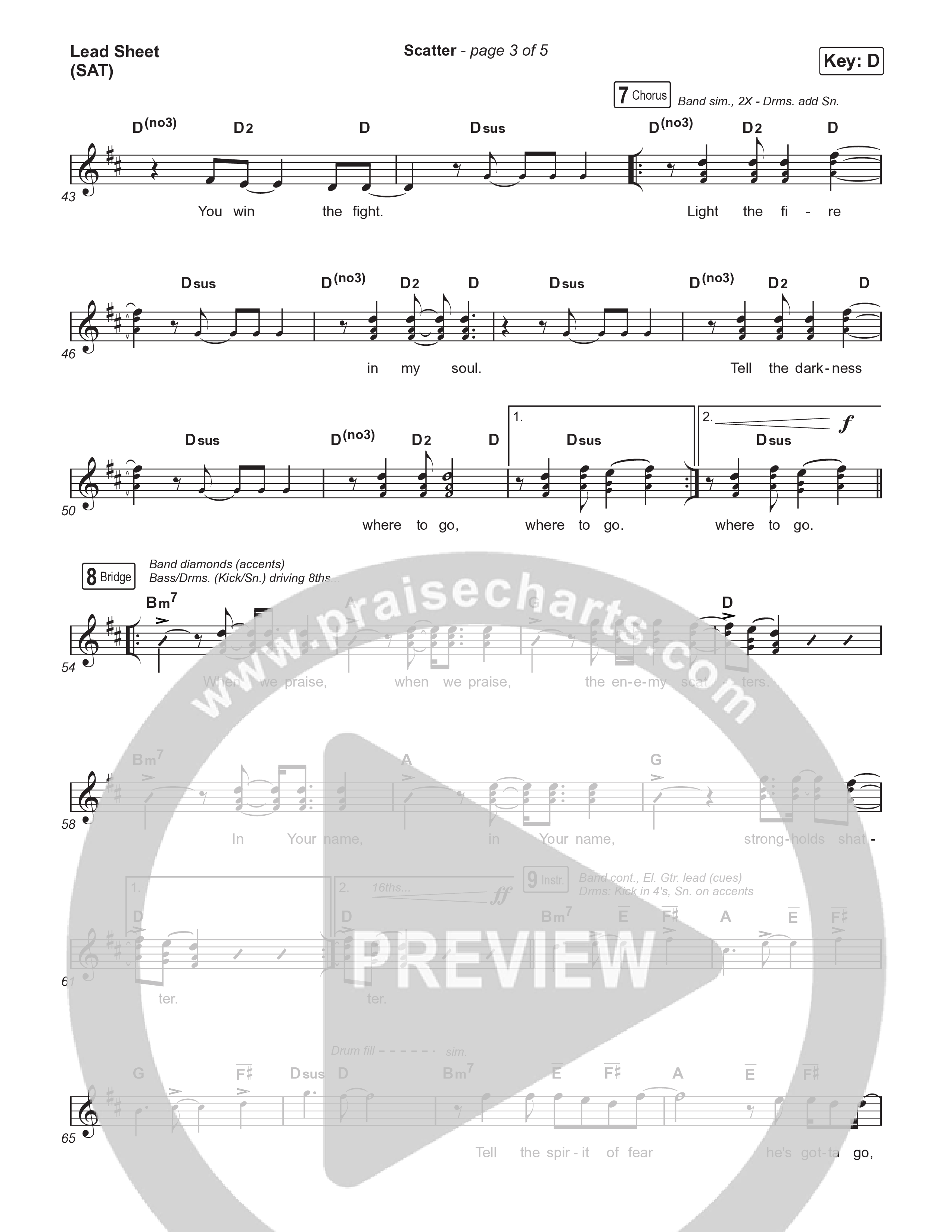 Scatter Lead Sheet (SAT) (Pat Barrett)