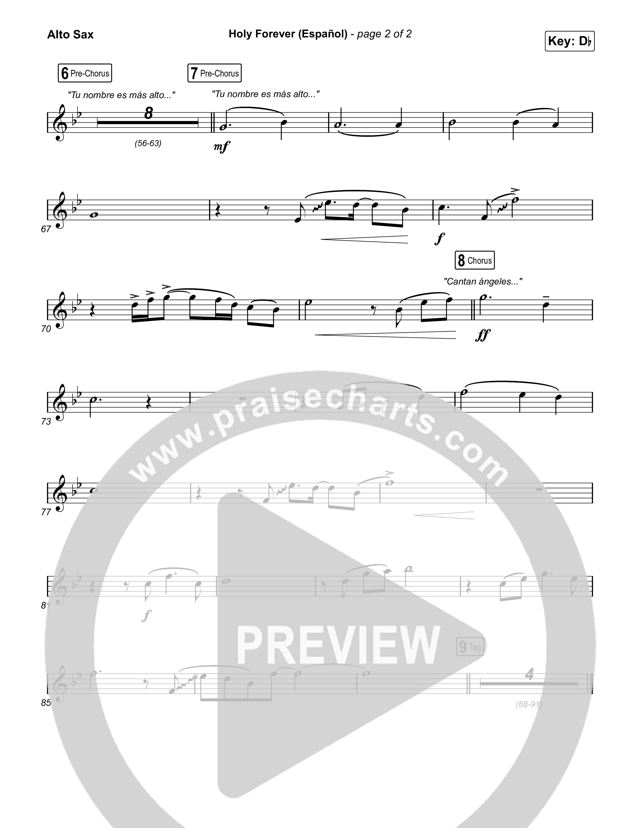 Holy Forever (Español) Sax Pack (Chris Tomlin / Miel San Marcos)