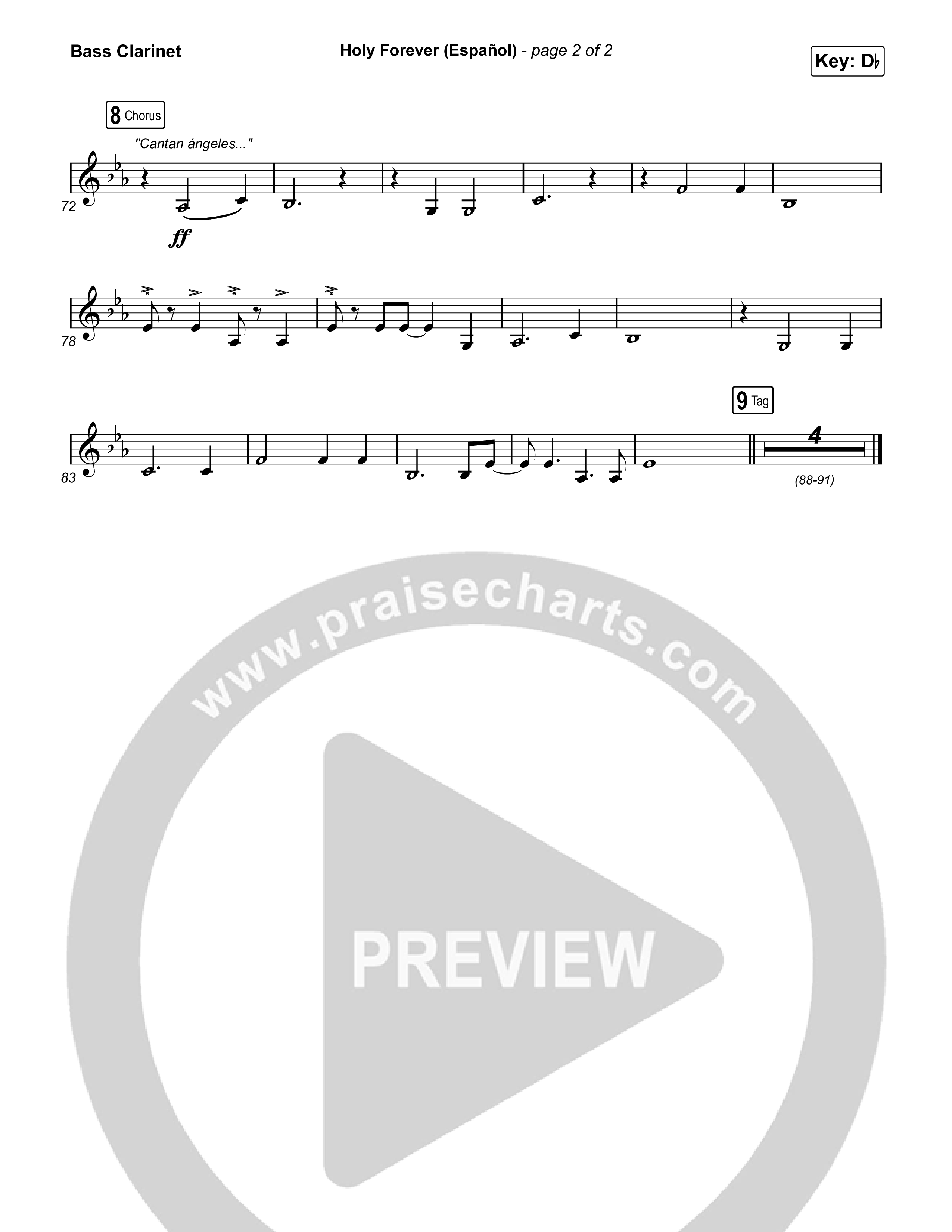 Holy Forever (Español) Bass Clarinet (Chris Tomlin / Miel San Marcos)