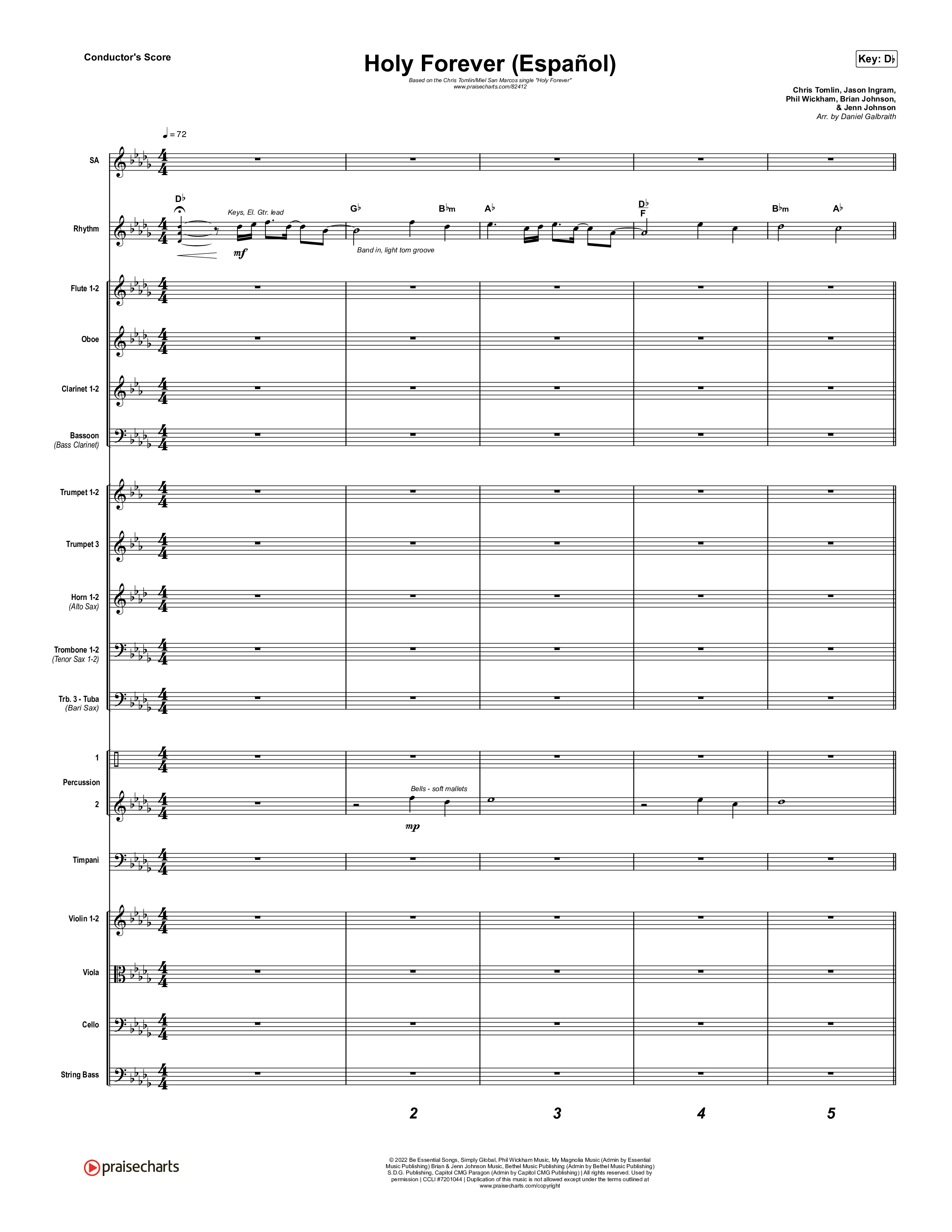 Holy Forever (Español) Conductor's Score (Chris Tomlin / Miel San Marcos)