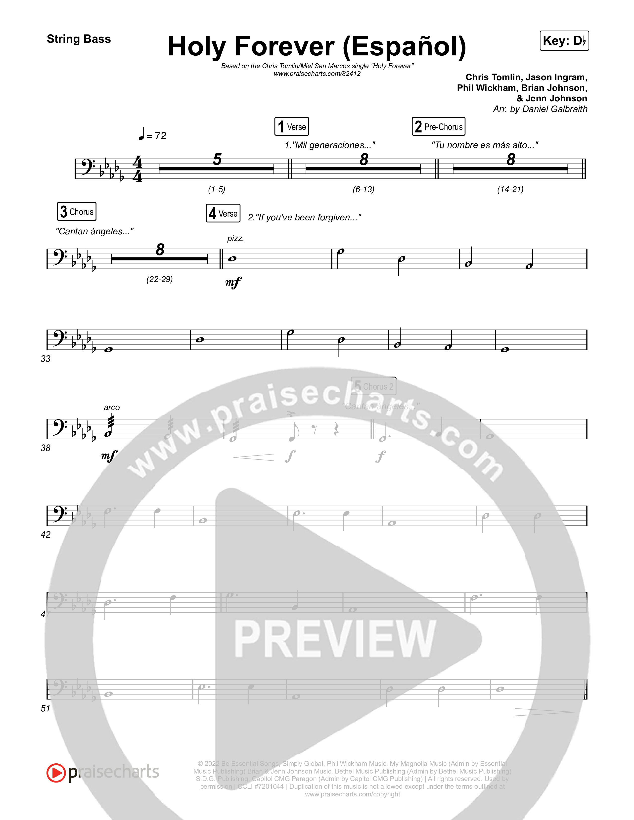 Holy Forever (Español) String Bass (Chris Tomlin / Miel San Marcos)