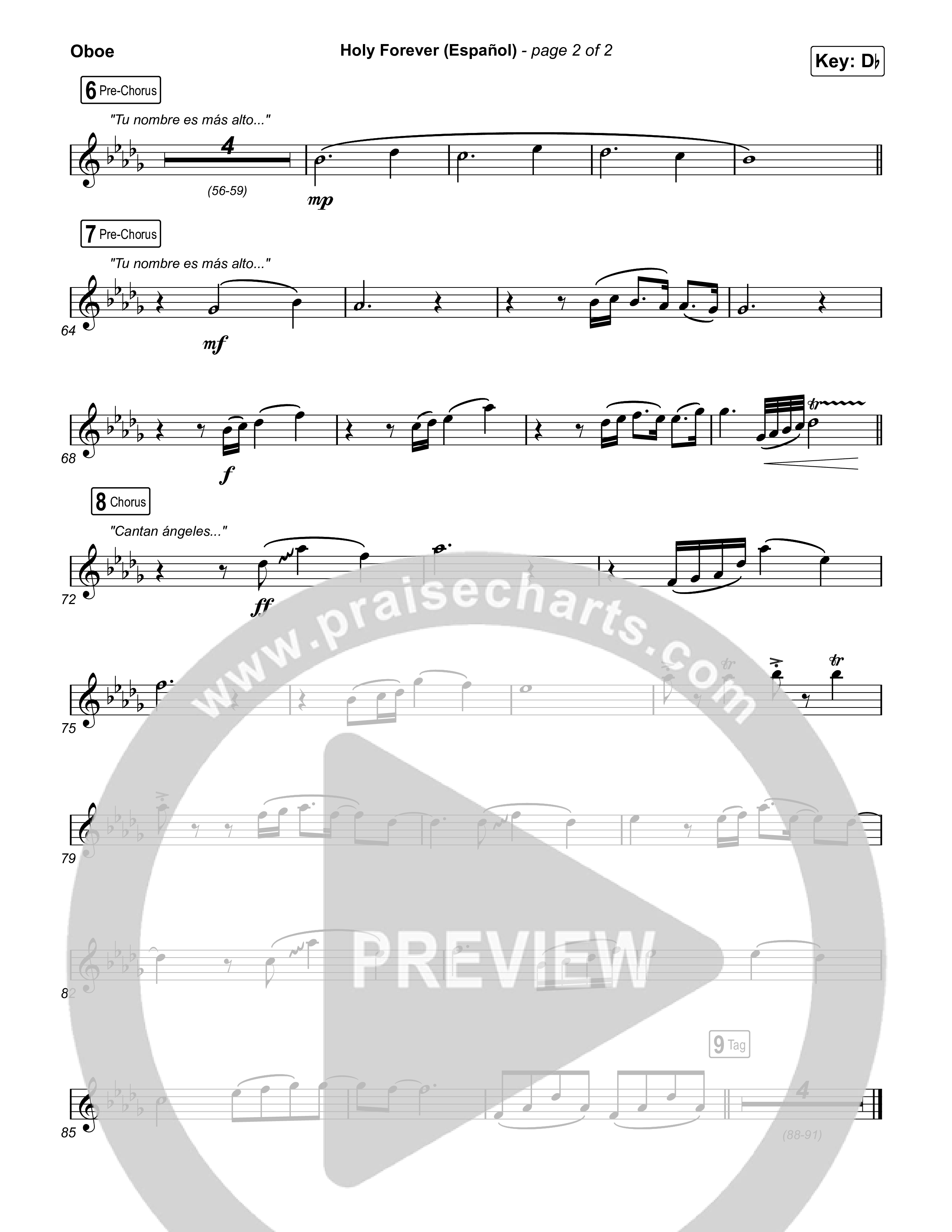 Holy Forever (Español) Oboe (Chris Tomlin / Miel San Marcos)