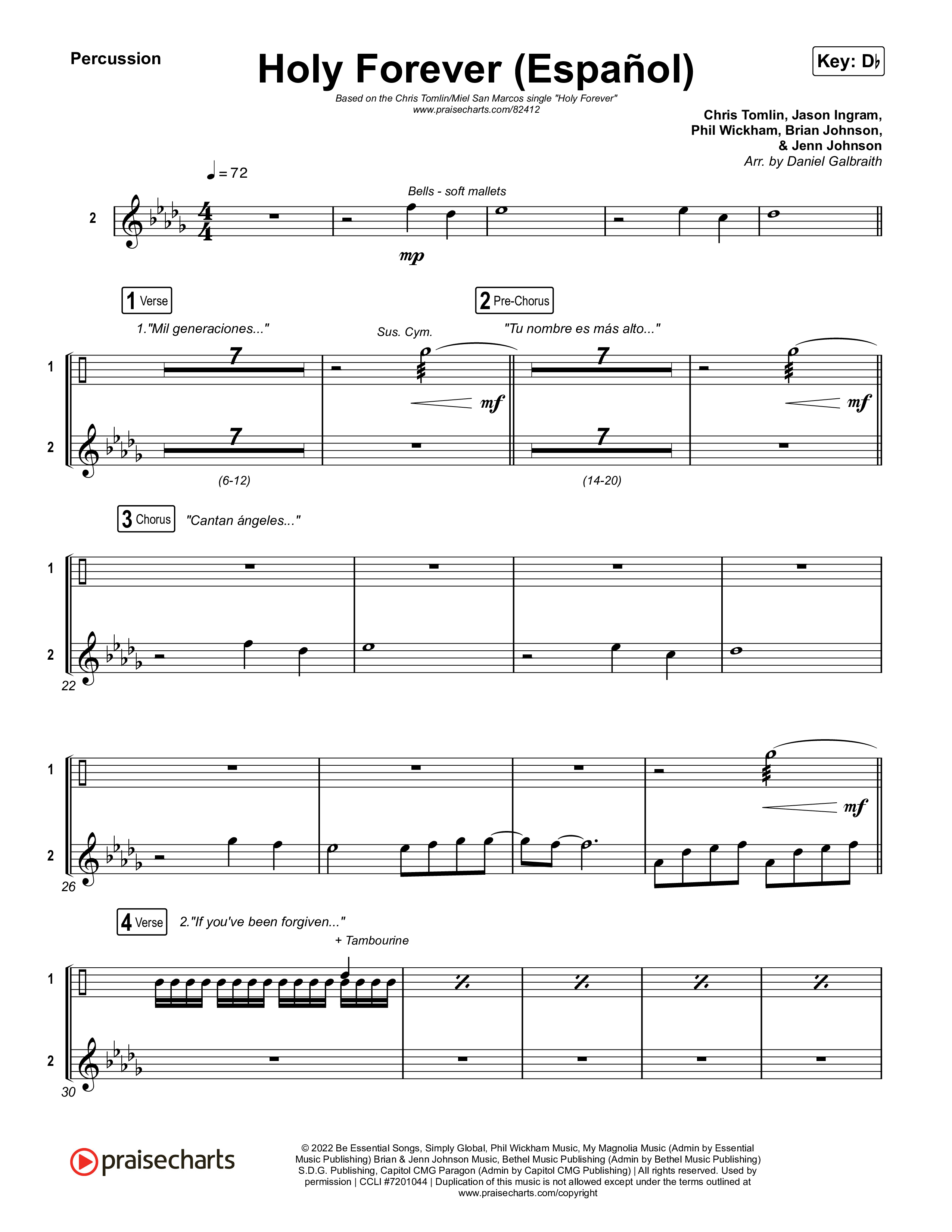 Holy Forever (Español) Percussion (Chris Tomlin / Miel San Marcos)