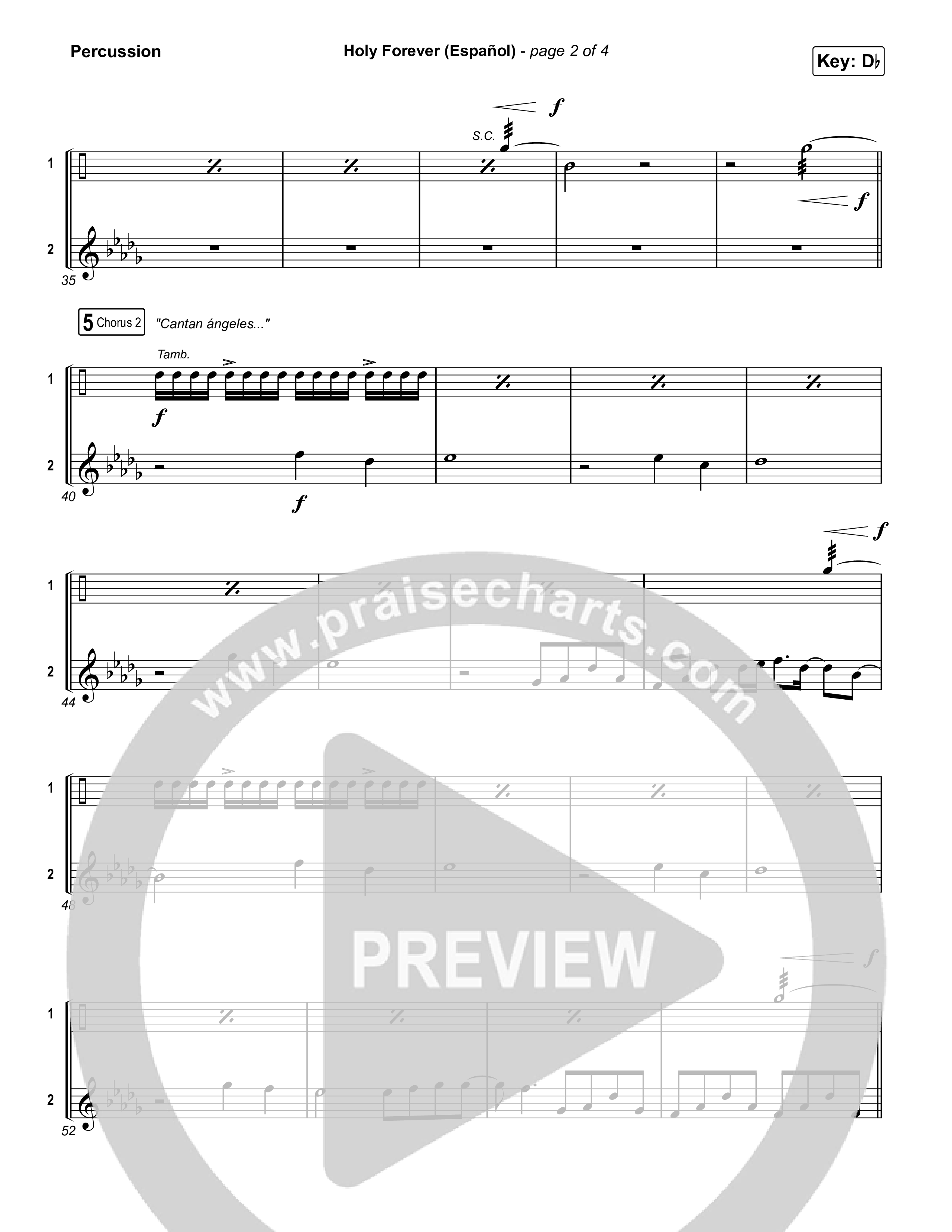 Holy Forever (Español) Percussion (Chris Tomlin / Miel San Marcos)