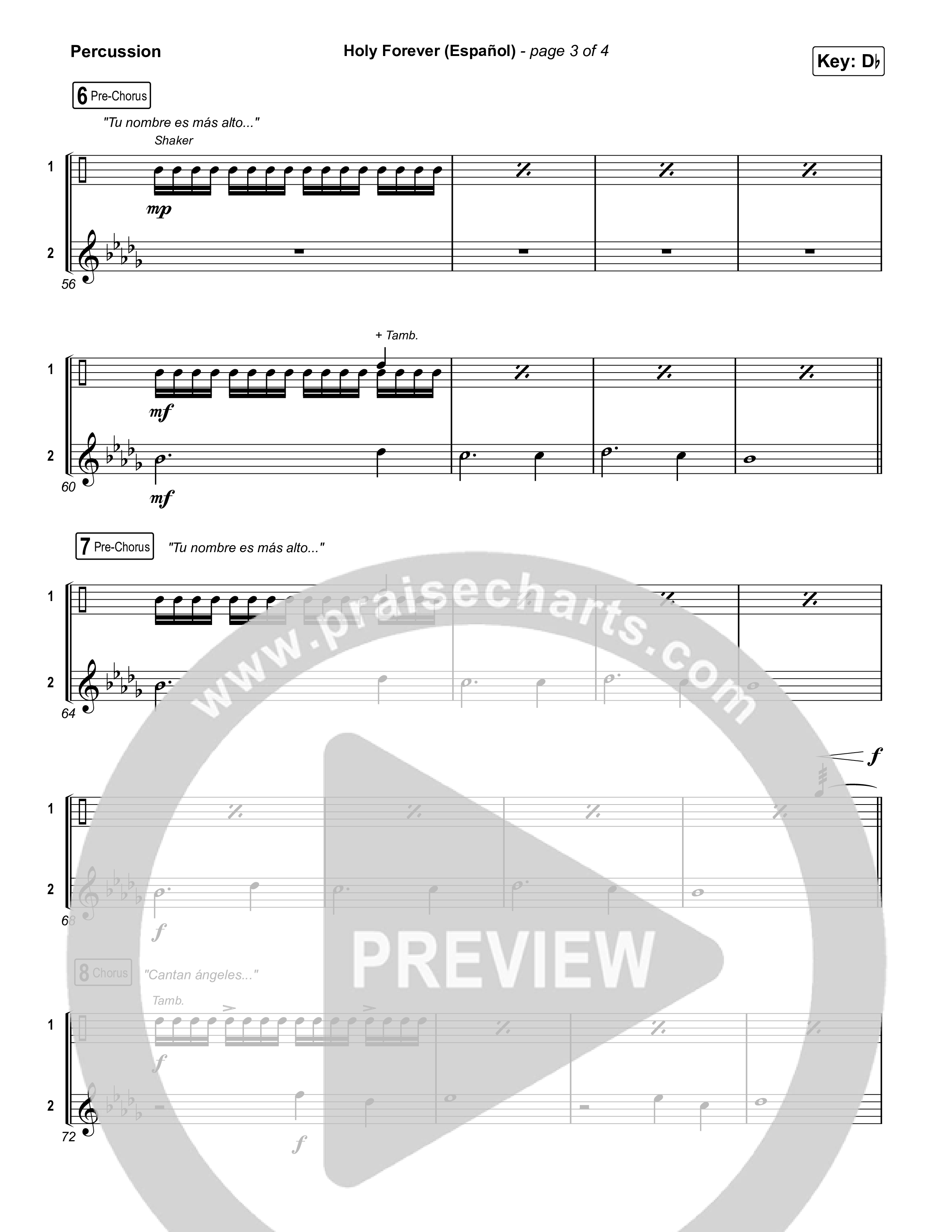 Holy Forever (Español) Percussion (Chris Tomlin / Miel San Marcos)