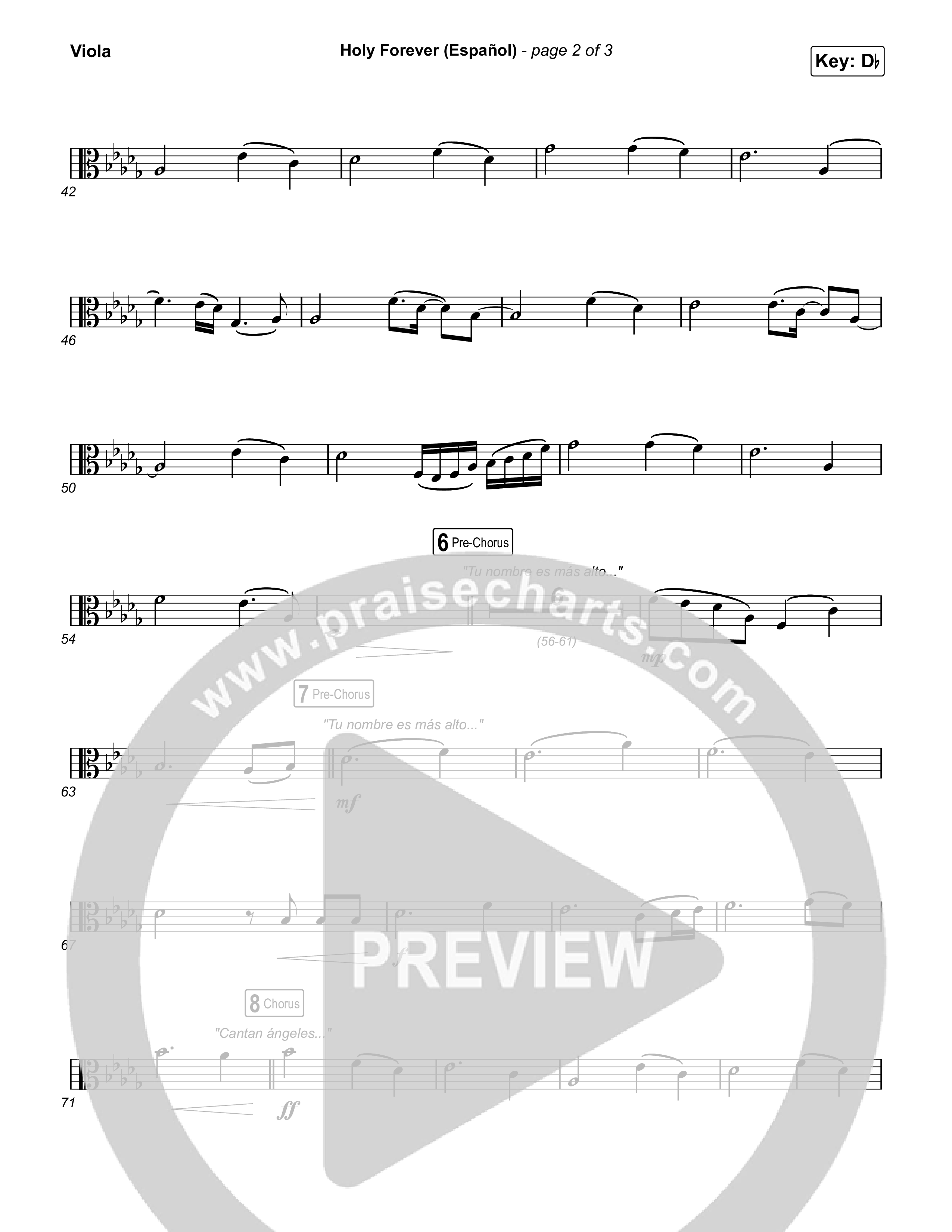 Holy Forever (Español) Viola (Chris Tomlin / Miel San Marcos)