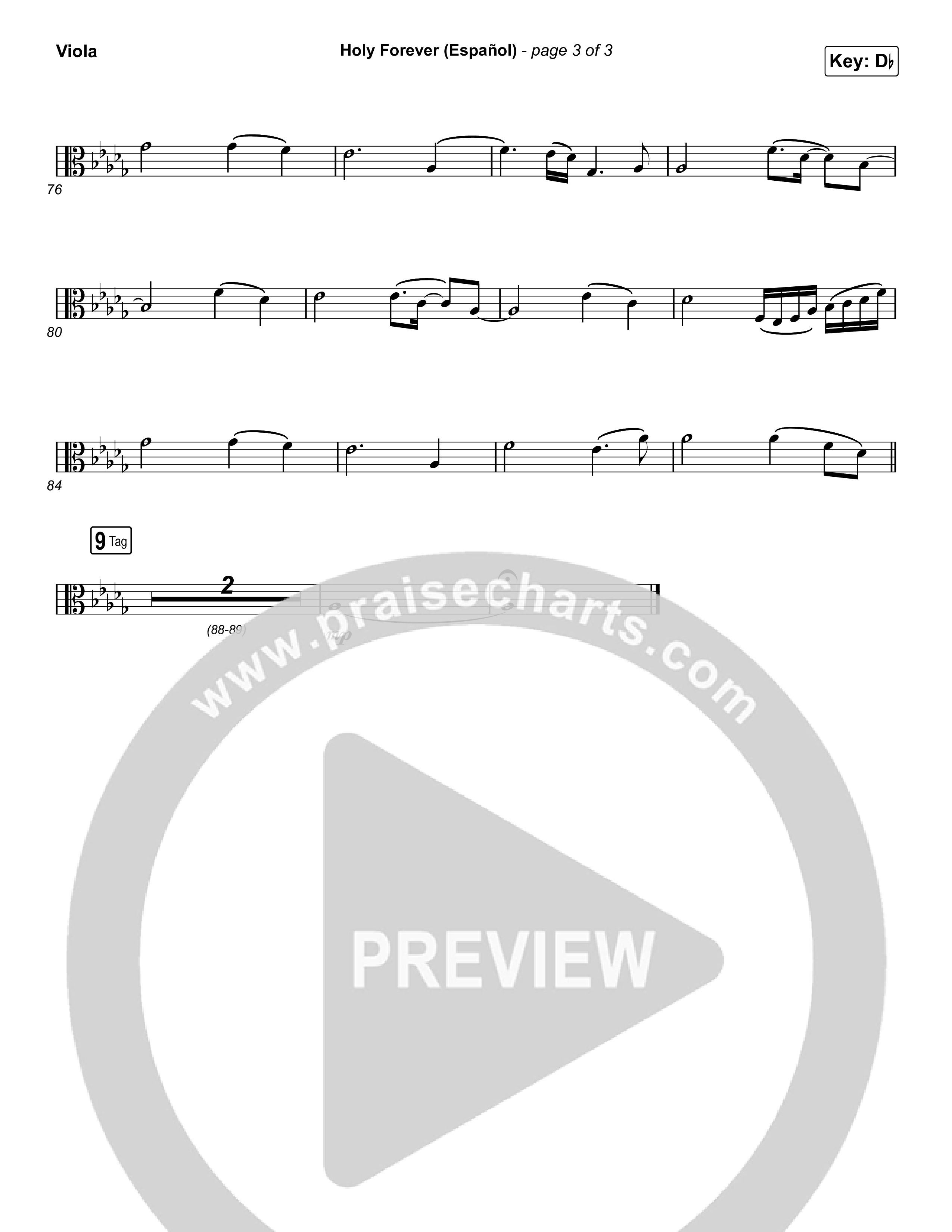 Holy Forever (Español) Viola (Chris Tomlin / Miel San Marcos)