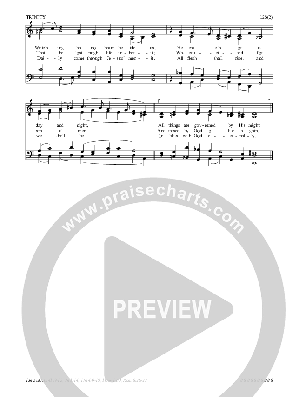 We All Believe In One True God Hymn Sheet (SATB) (Traditional Hymn)