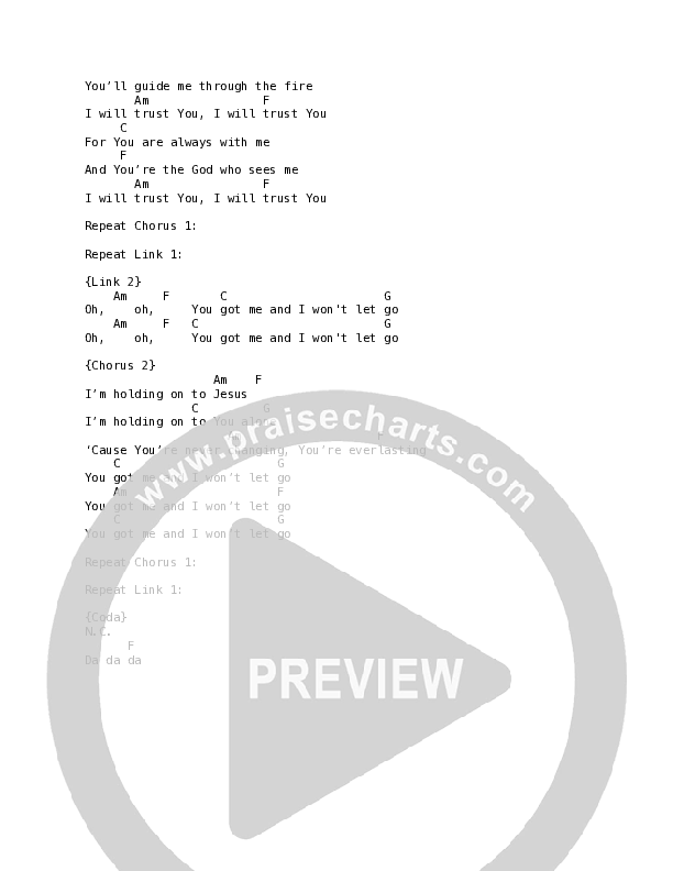 You Got Me (Live) Chord Chart (ICF Worship)