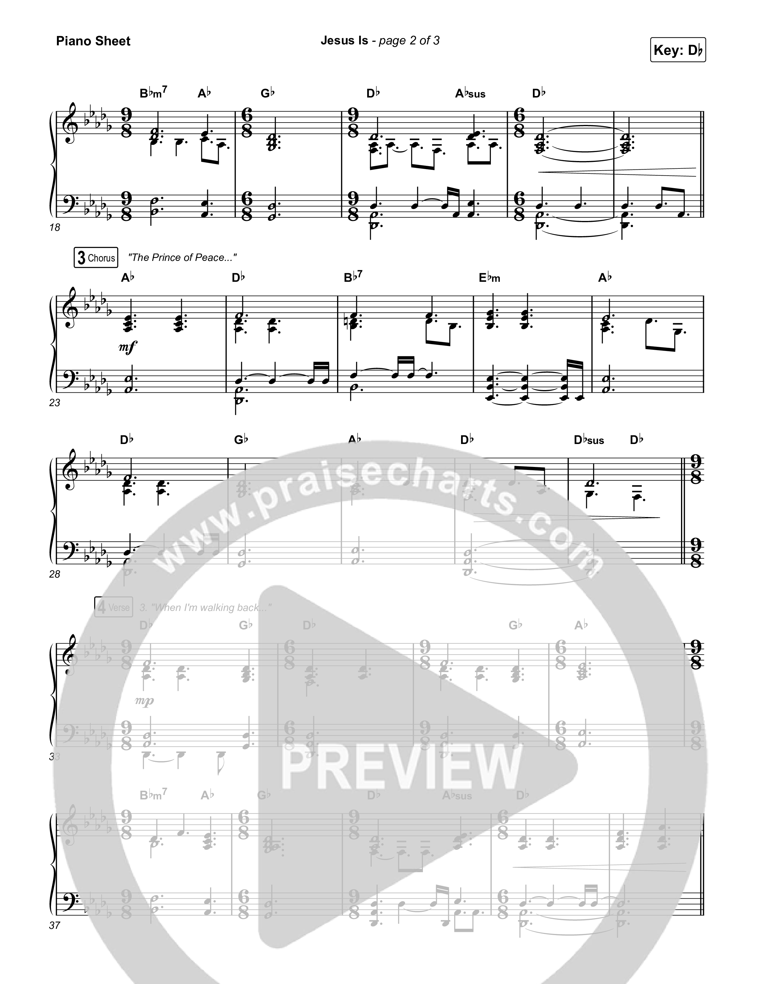Jesus Is Piano Sheet (Leanna Crawford)