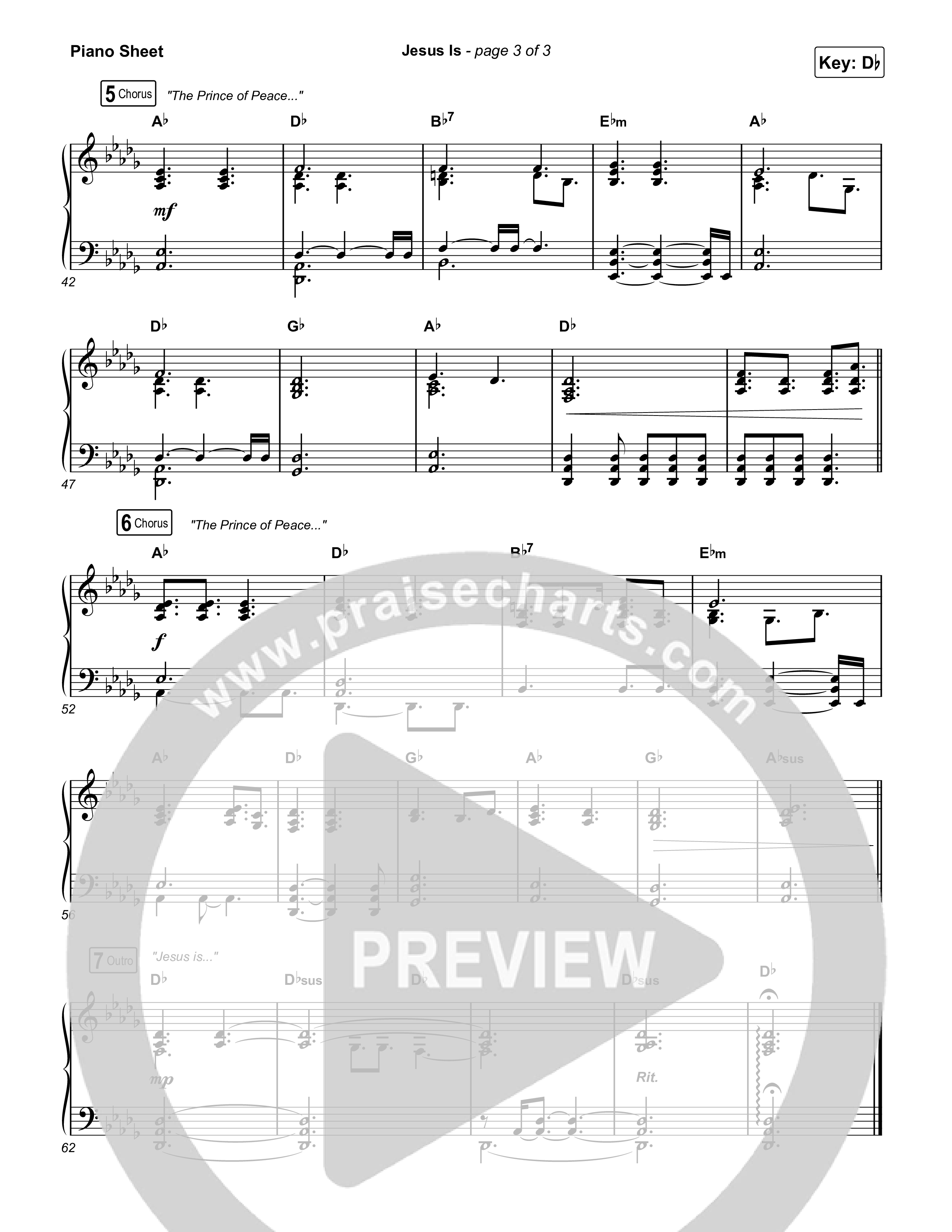 Jesus Is Piano Sheet (Leanna Crawford)