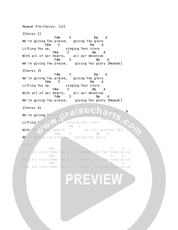 Let Your Song Arise (Live) Chord Chart (Vineyard Worship / Tina Colon Williams / Kyle Howard)