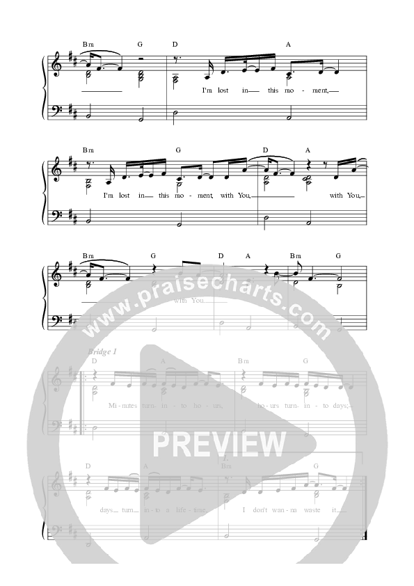 Every Moment (Live) Lead Sheet Melody (Vineyard Worship / Anabeth Morgan)